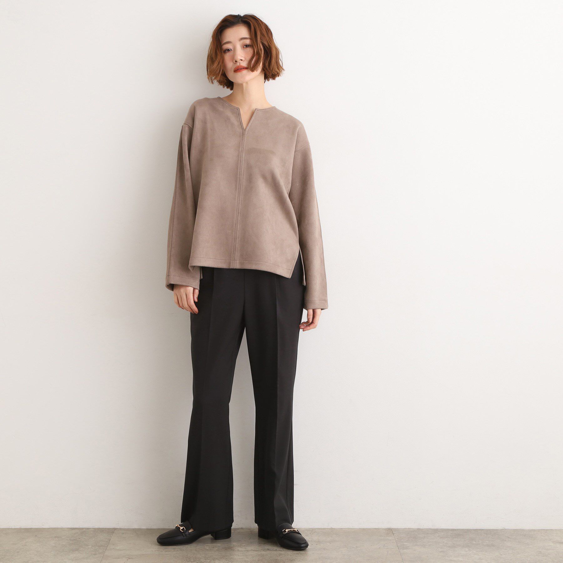 grove「【あったか裏起毛】きれいも楽ちんも叶える、ストレッチストレートパンツ」|その他|