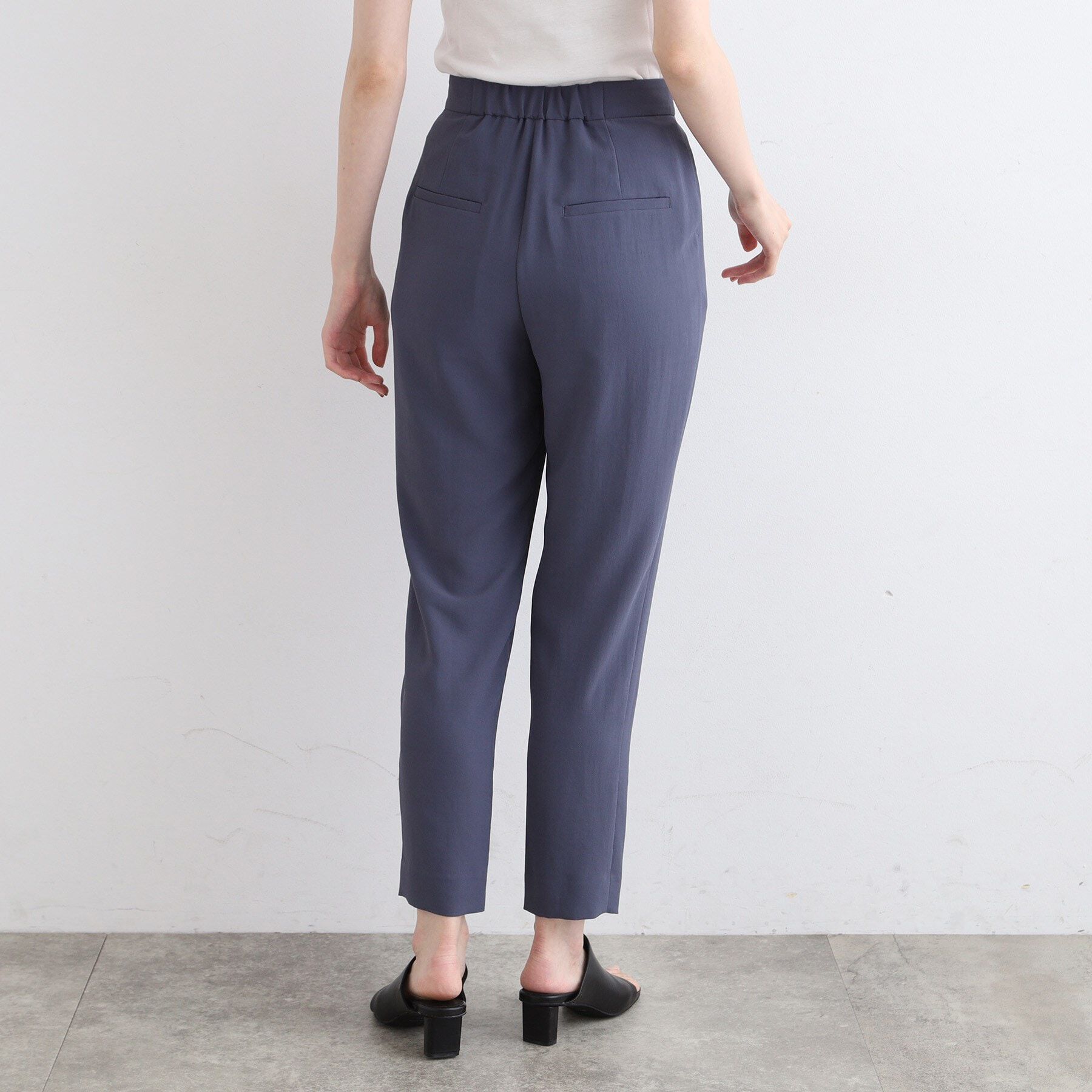 INDIVI「【洗える／UVケア／SETUP可能】ラップ風テーパードパンツ」|その他|