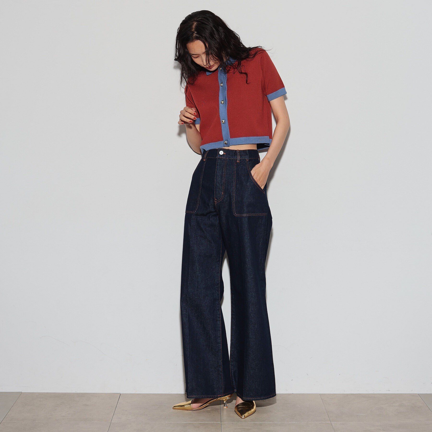 GALLEST「フレアデニムパンツ」|デニム|