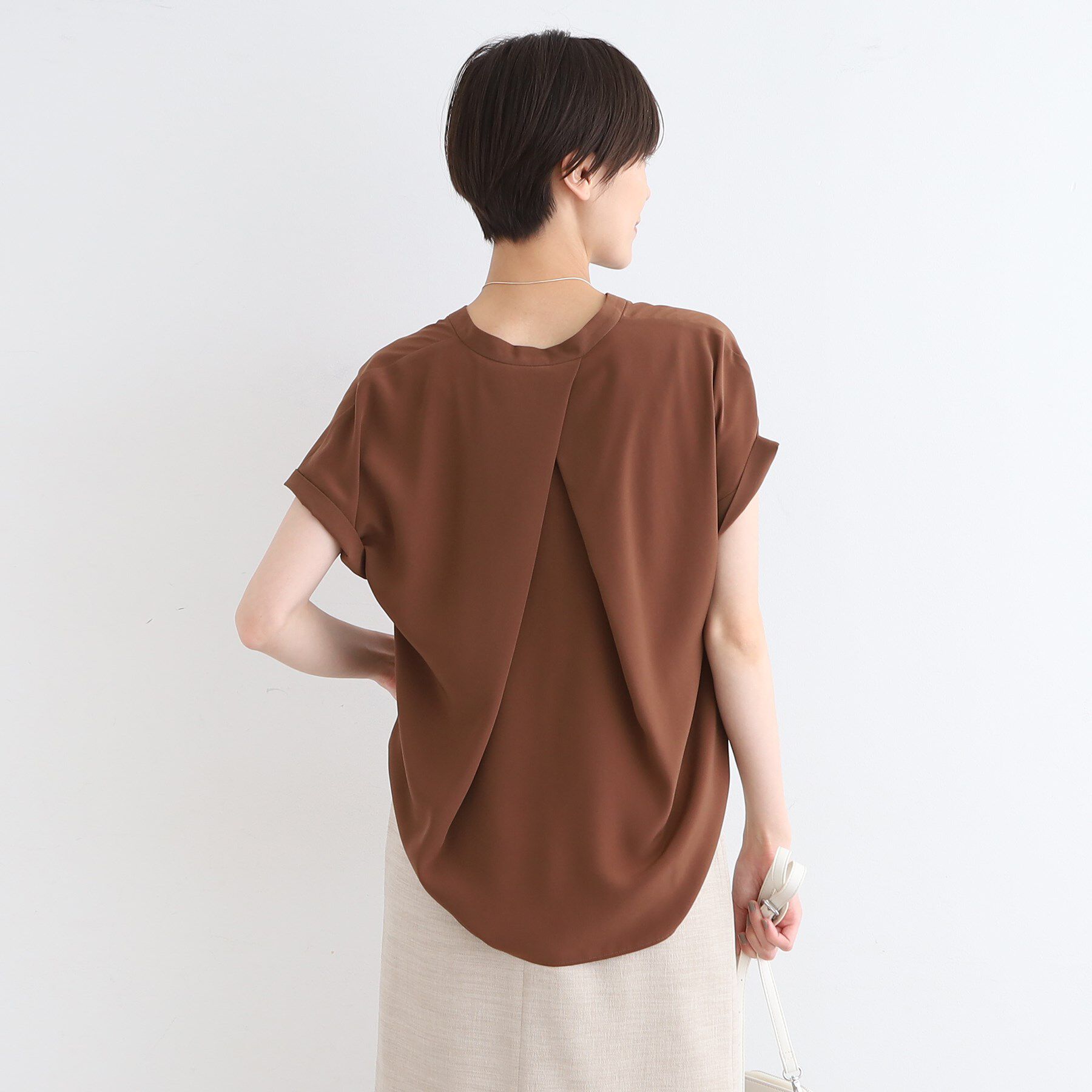 INDIVI「【洗える／SETUP可能】ドレーピースキッパーブラウス」|シャツ・ブラウス|