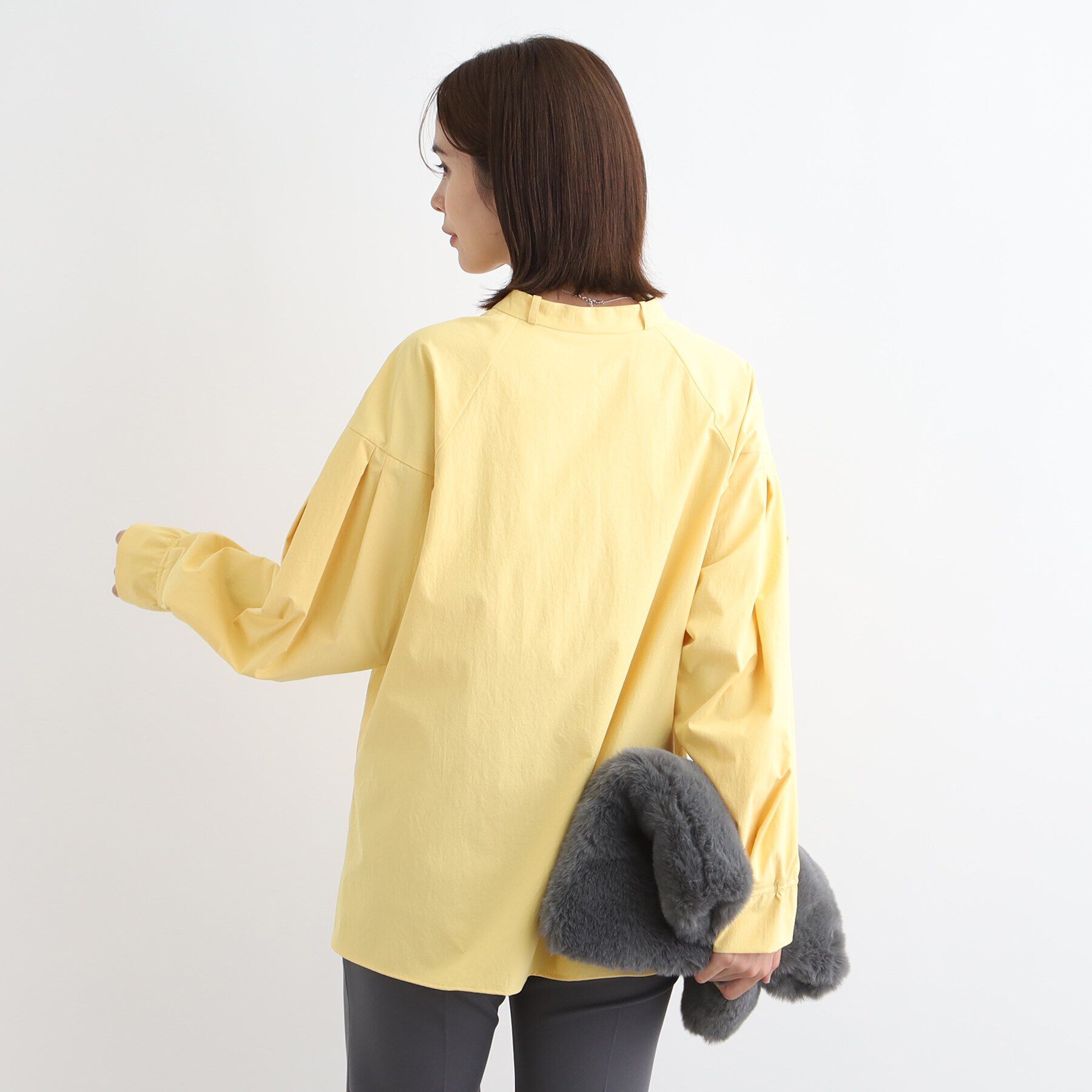 INDIVI「【洗える／2WAY】ボリュームスリーブ ボウタイブラウス」|シャツ・ブラウス|