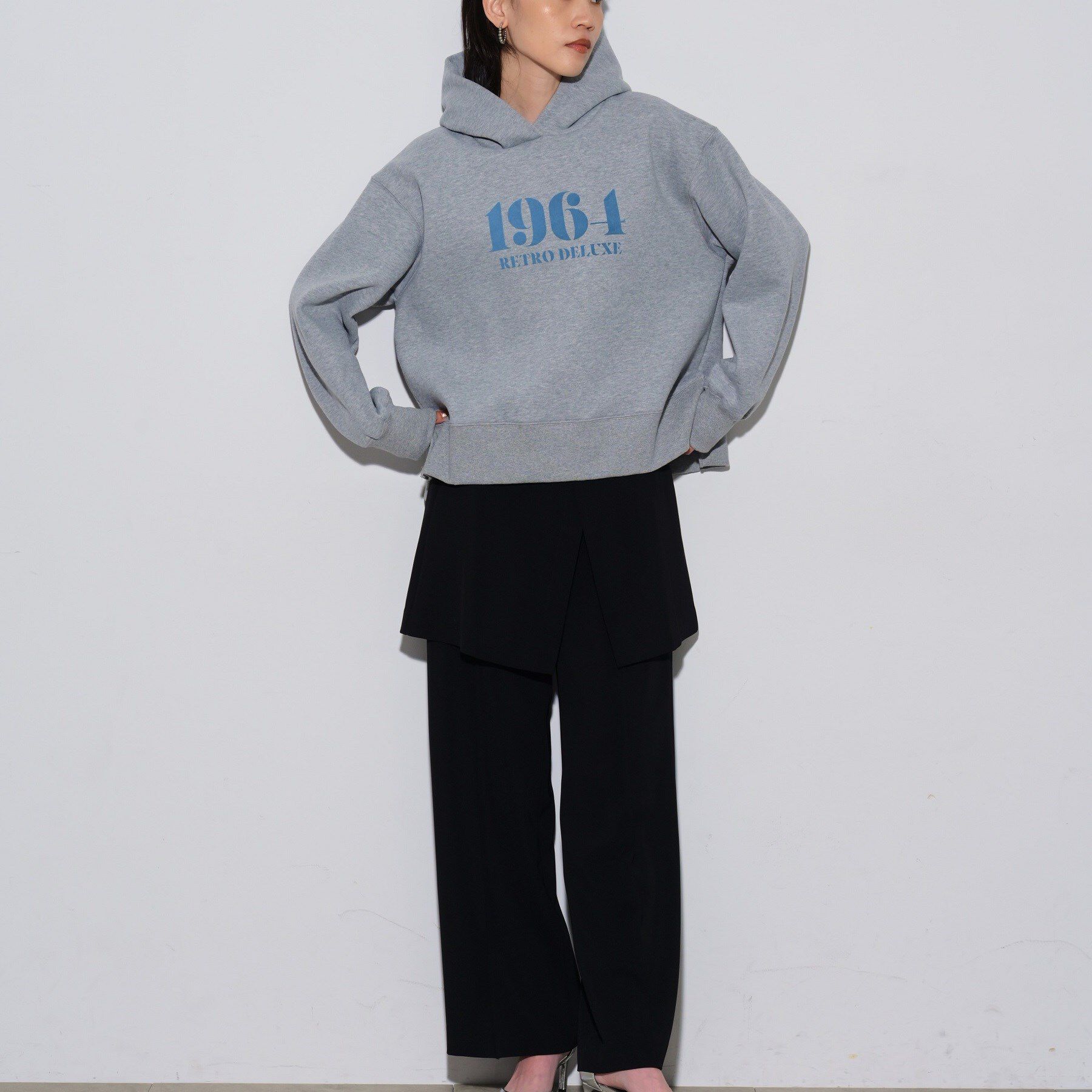 GALLEST「ロゴ裏毛フーディートップス」|パーカー|