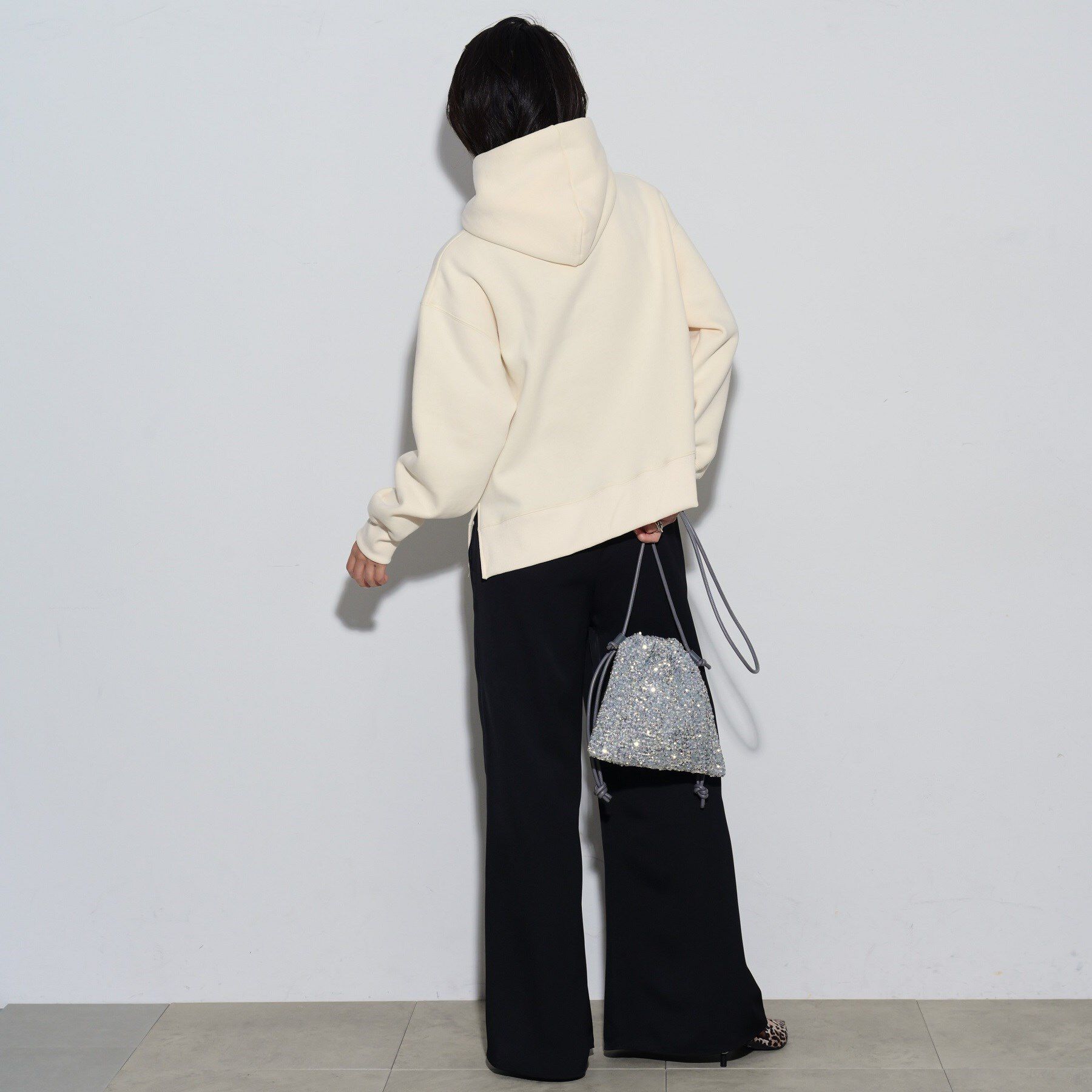 GALLEST「ロゴ裏毛フーディートップス」|パーカー|