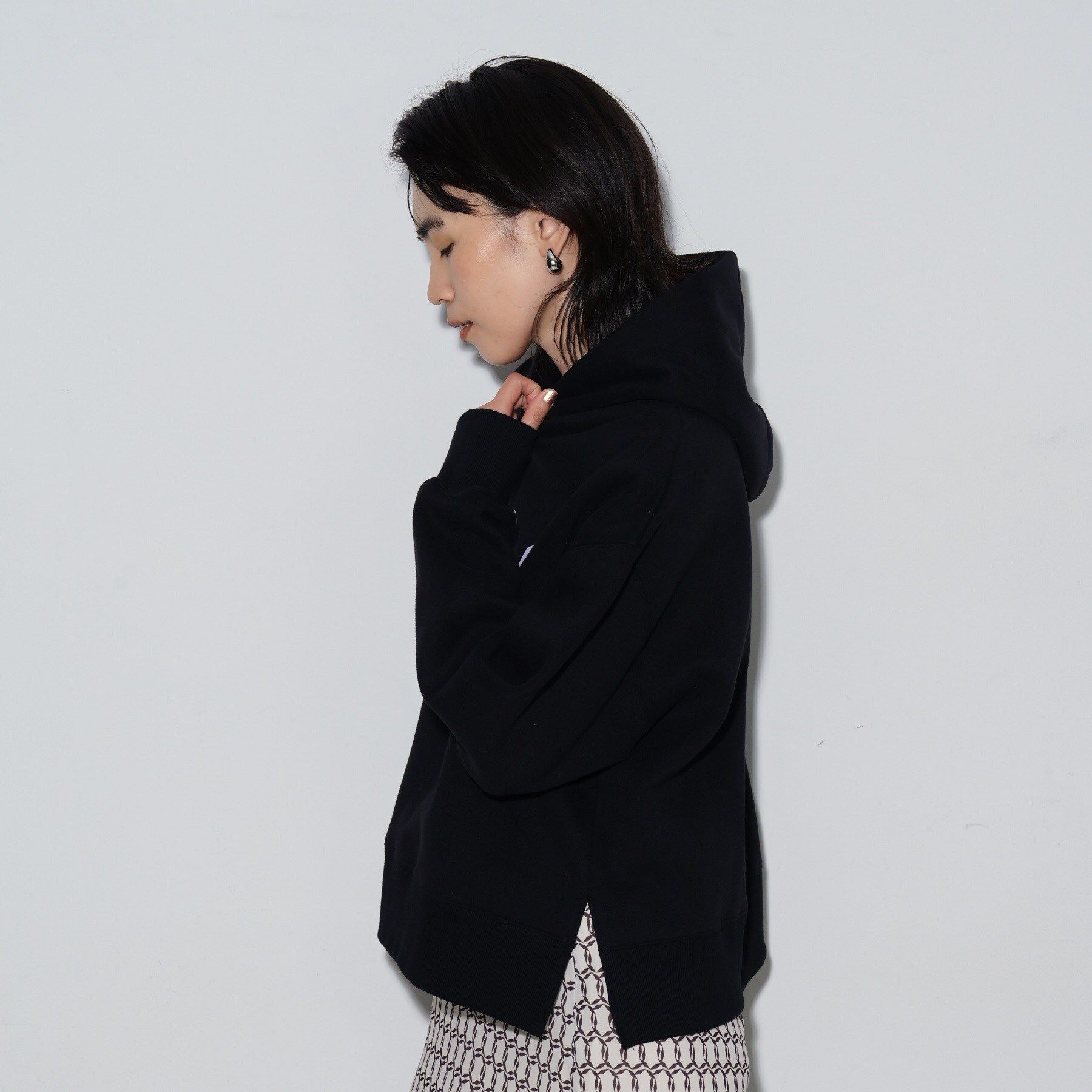 GALLEST「ロゴ裏毛フーディートップス」|パーカー|