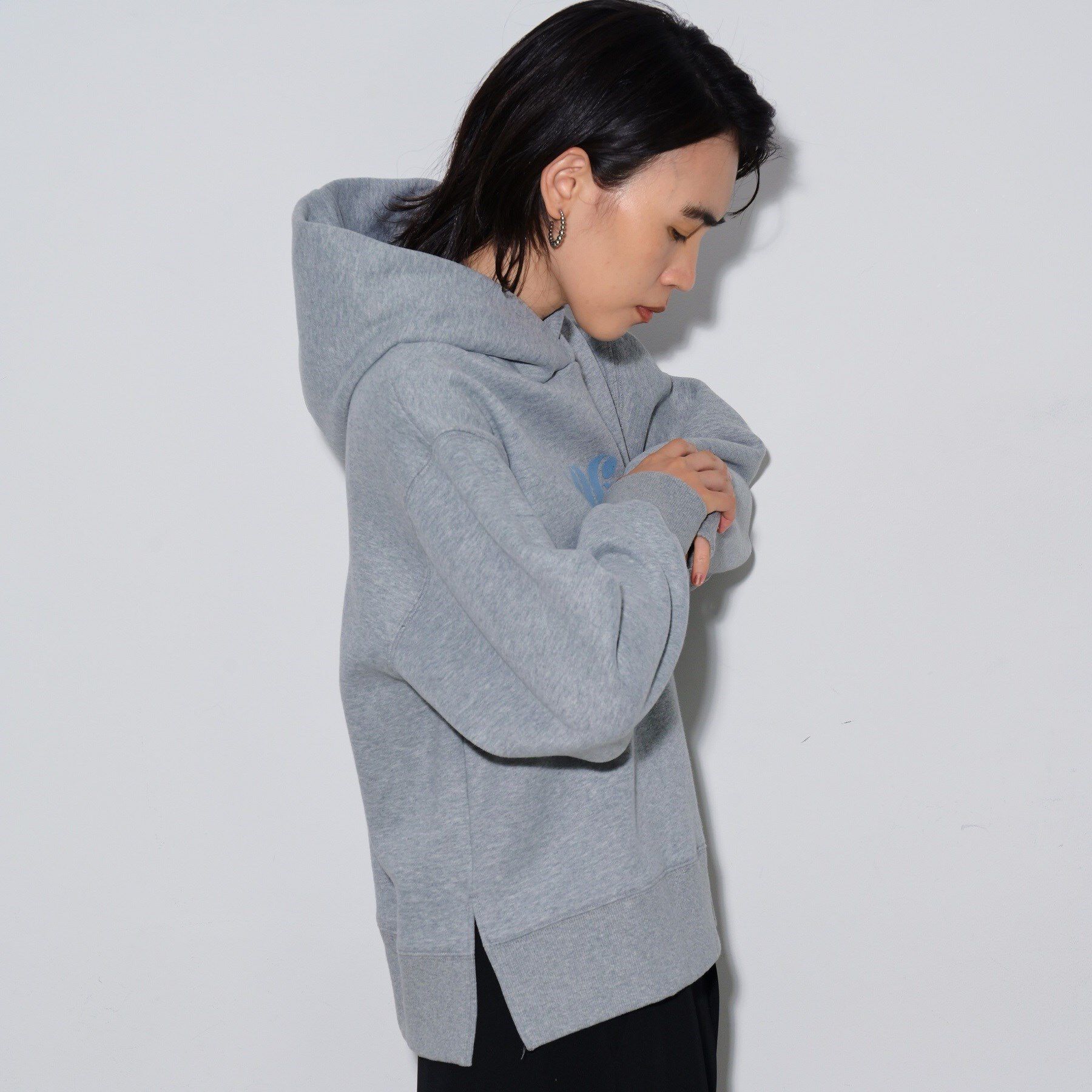 GALLEST「ロゴ裏毛フーディートップス」|パーカー|