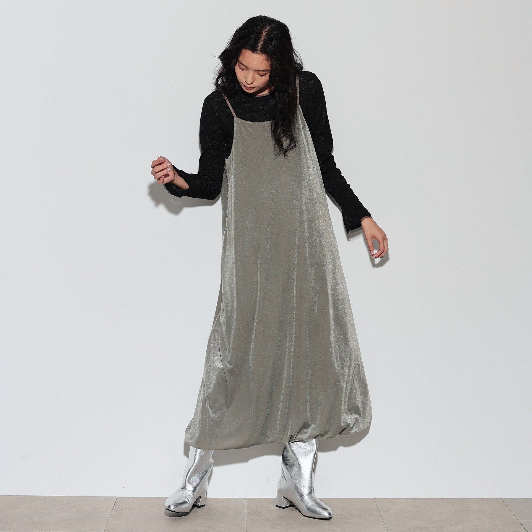 GALLEST「バルーンベロアキャミワンピース」|ワンピース|