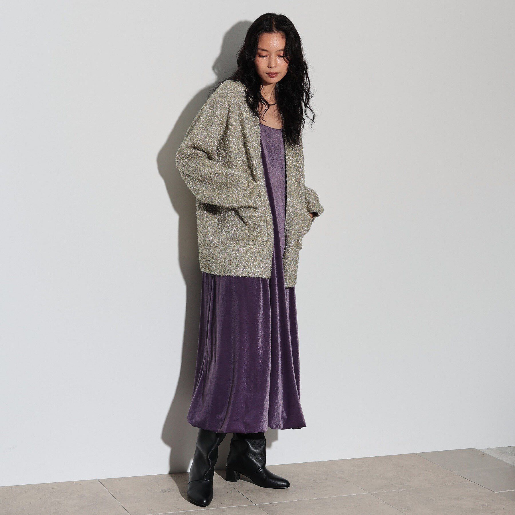 GALLEST「バルーンベロアキャミワンピース」|ワンピース|