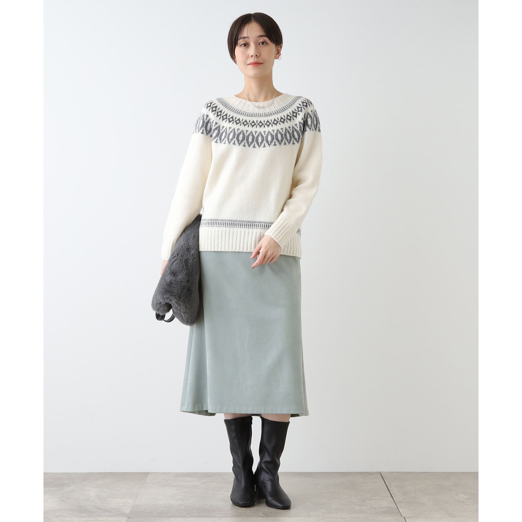 INDIVI「【洗える／UVケア】スエード調フレアスカート」|スカート|