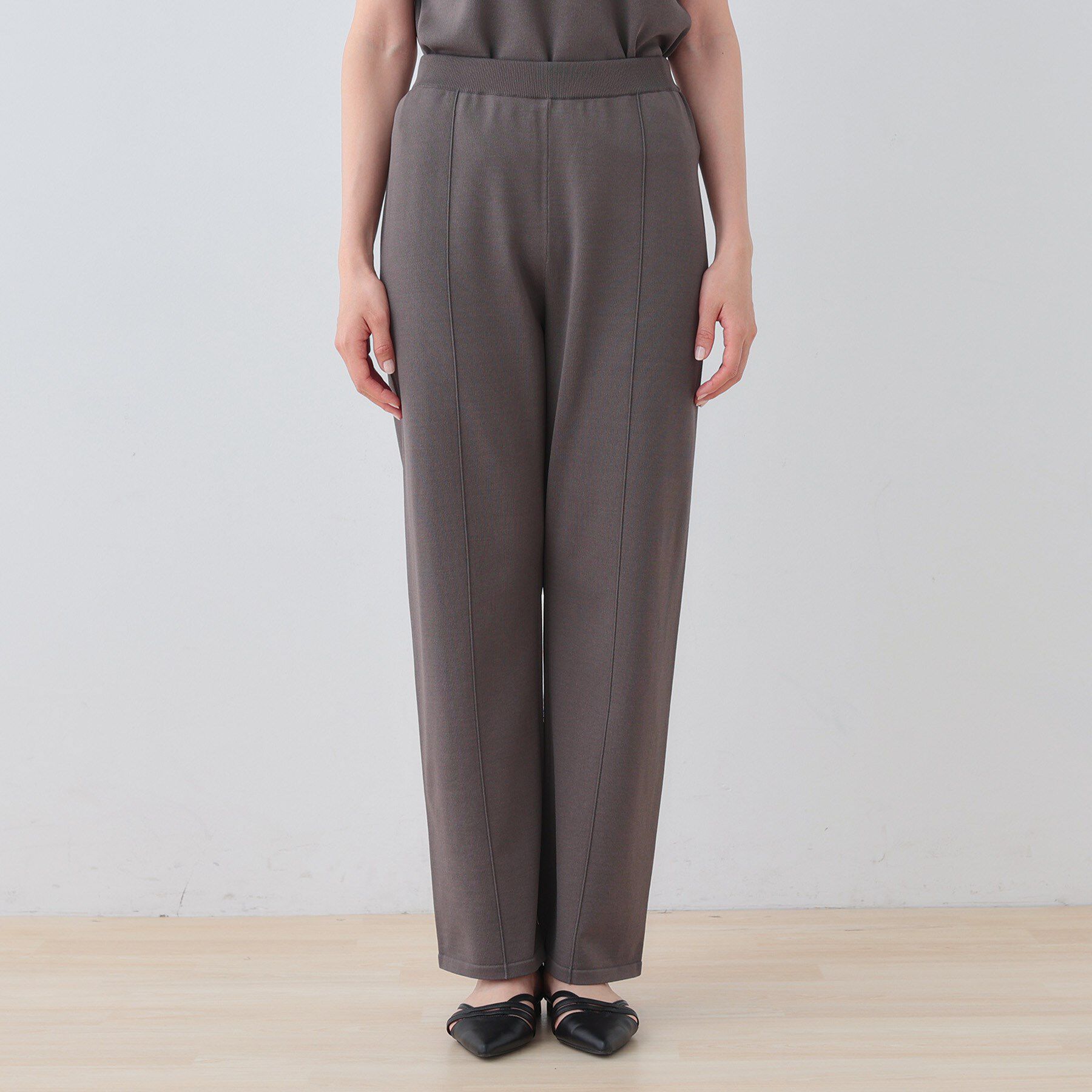 INDIVI「【洗える／SETUP可能／ウエストゴム】イージーニットパンツ」|その他|