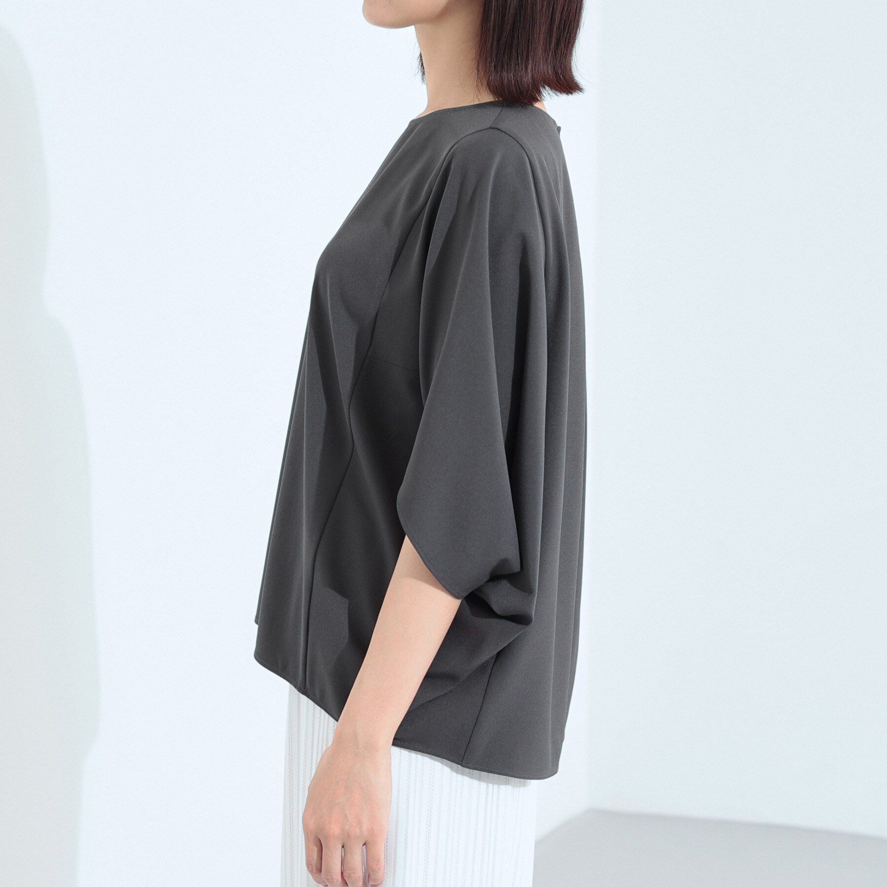 INDIVI「【体型カバー/SETUP可能】ジョーゼット　ドルマンブラウス」|シャツ・ブラウス|