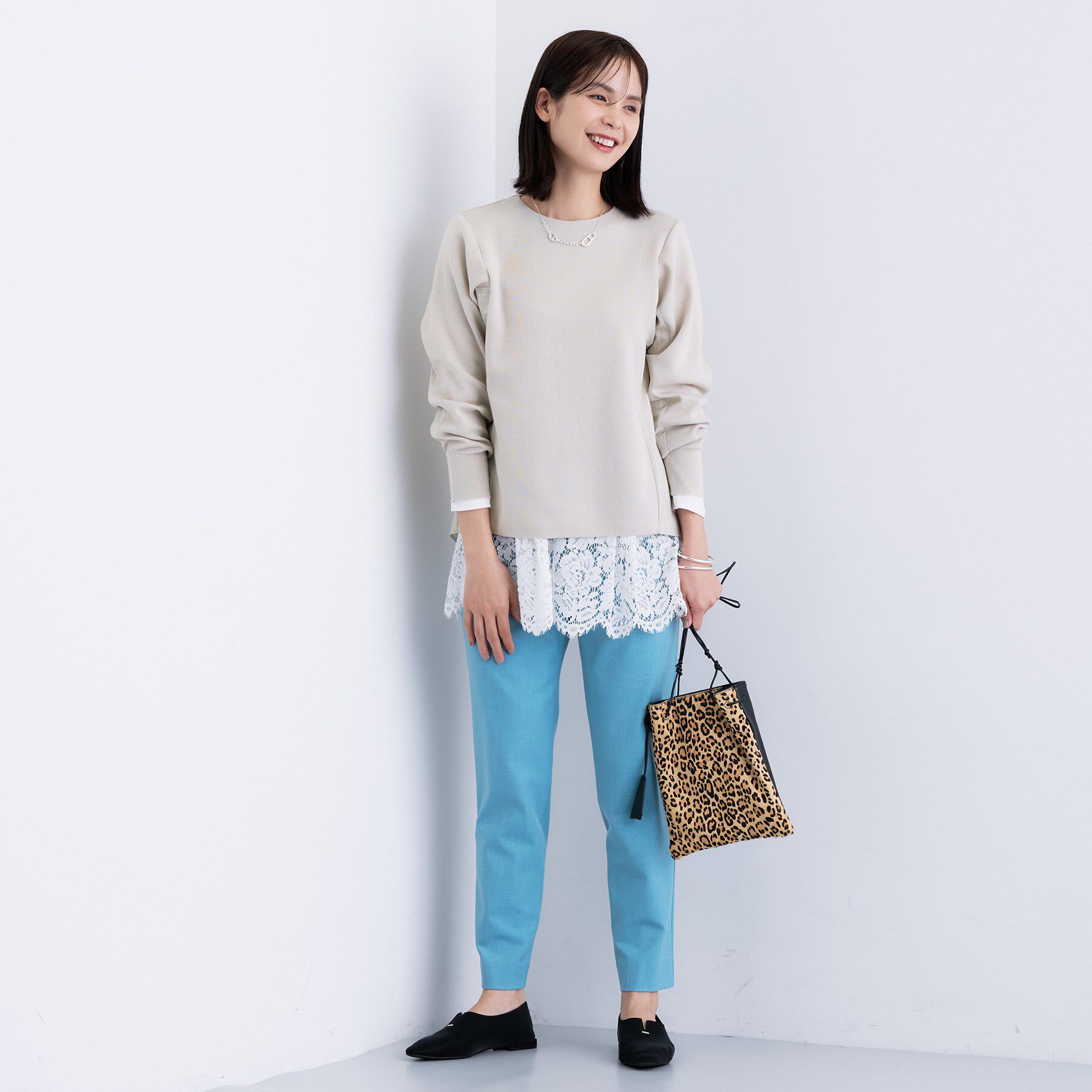 INDIVI「【洗える／選べる8色】トーンアップニット」|ニット・セーター|