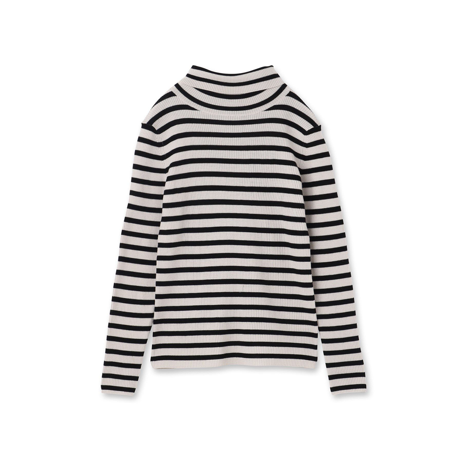 INDIVI「【洗える／毛玉になりにくい】エクストラファインウール リブタートルニット」|ニット・セーター|