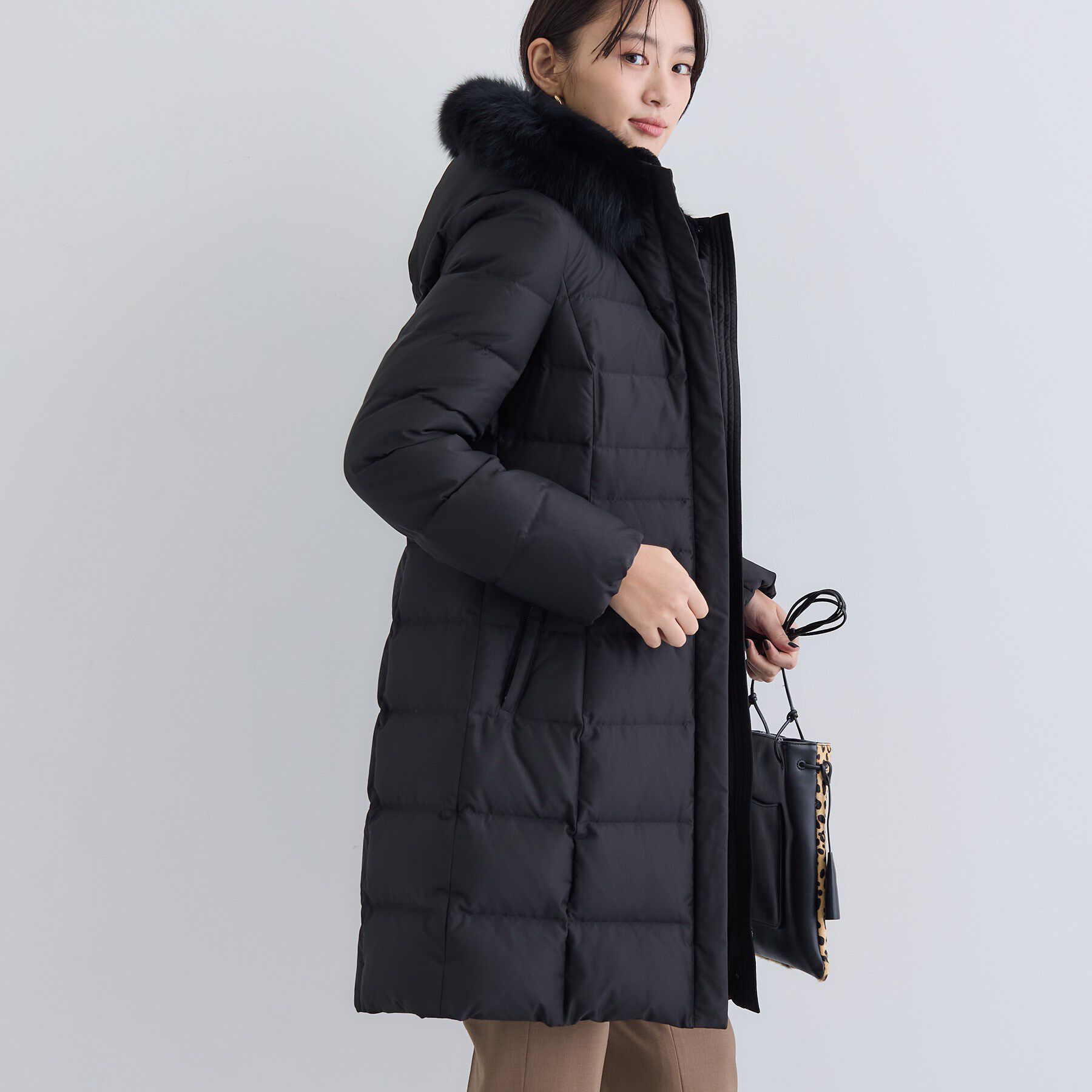 INDIVI「【名品／撥水／抗菌防臭】ロング丈リサイクルダウンコート」|ダウン|