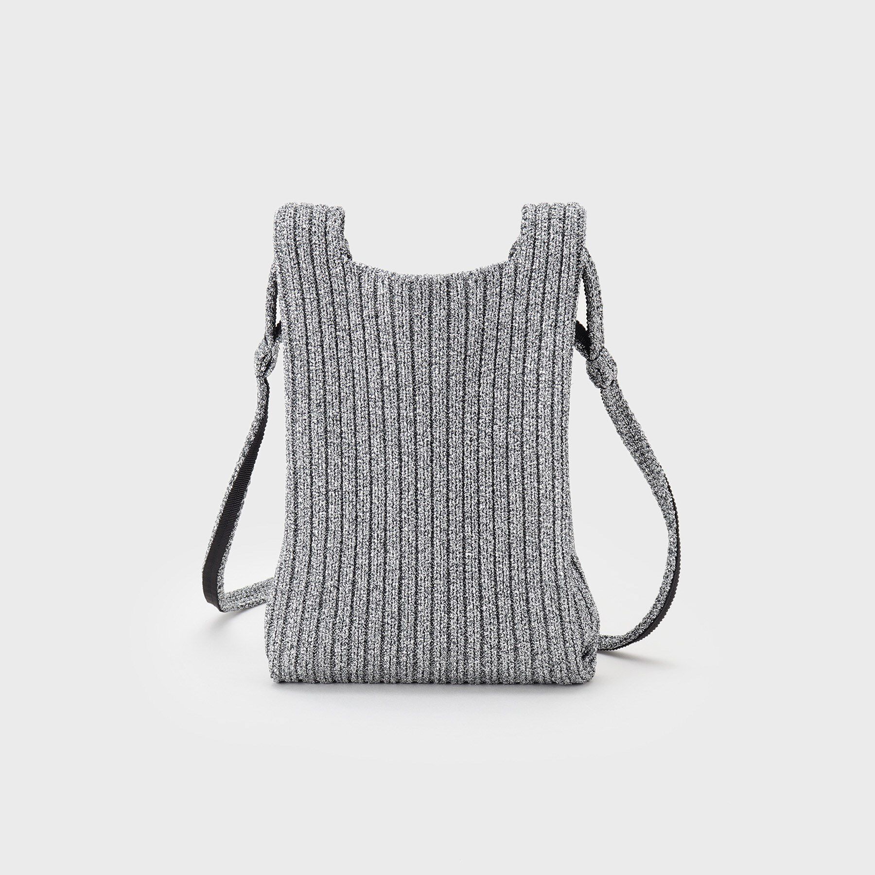 INDIVI「【大人ラメ／スマホ入れ】ニット素材ミニポシェット」|ショルダー・メッセンジャー|