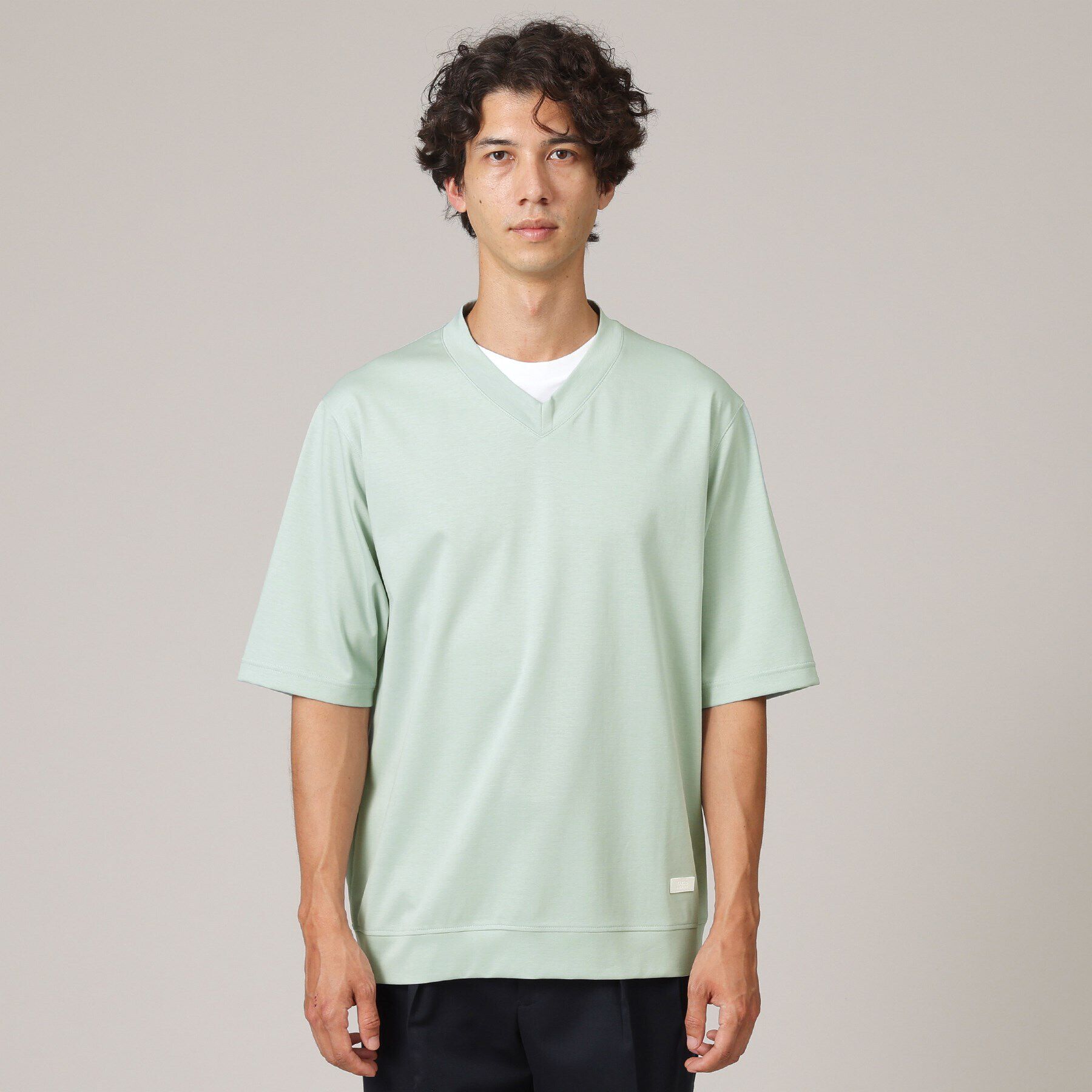 TAKEO KIKUCHI「Vネック フェイクレイヤード カットソー」|Tシャツ・カットソー|