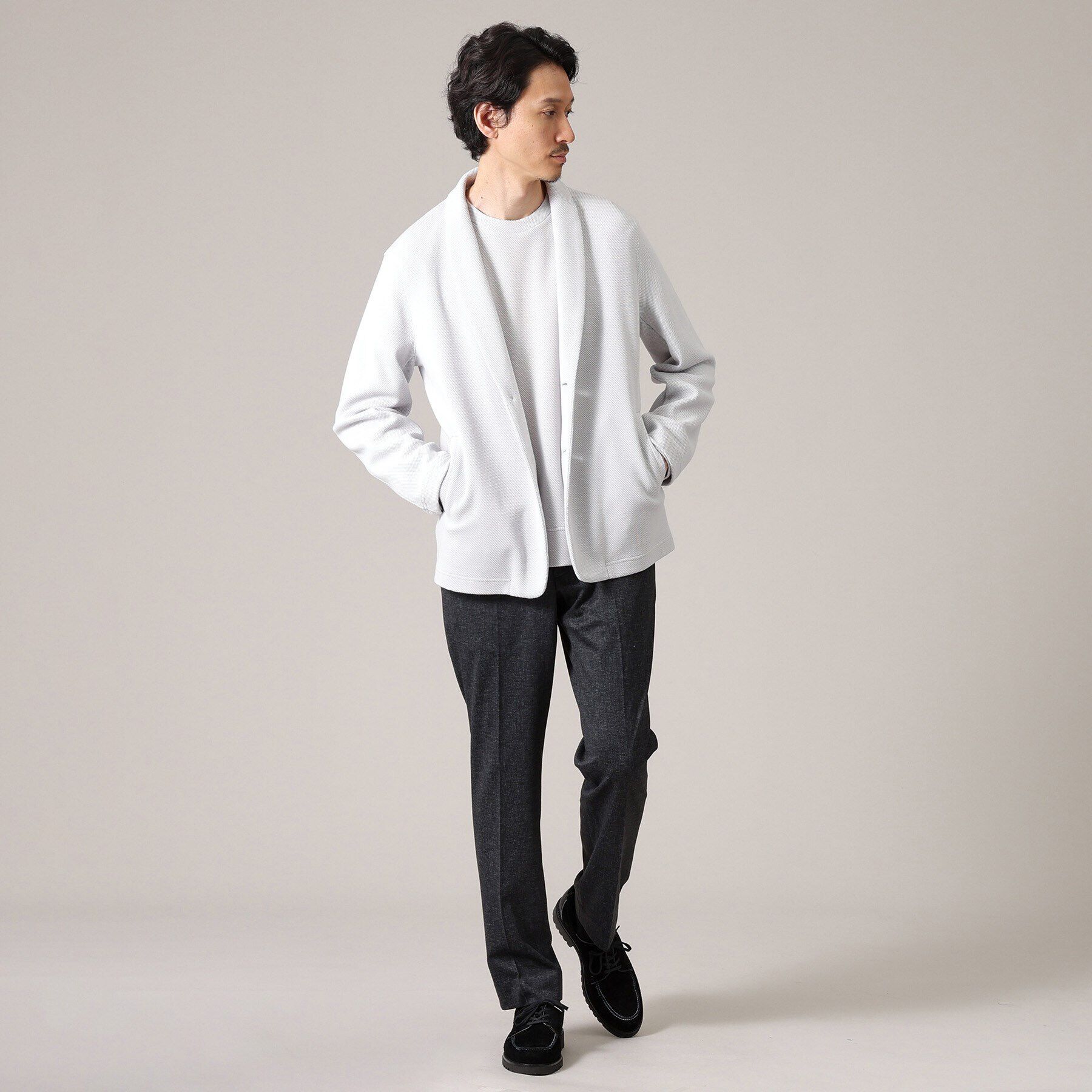 TAKEO KIKUCHI「【尾州織】ショールカラー カーディガン ジャケット」|カーディガン|