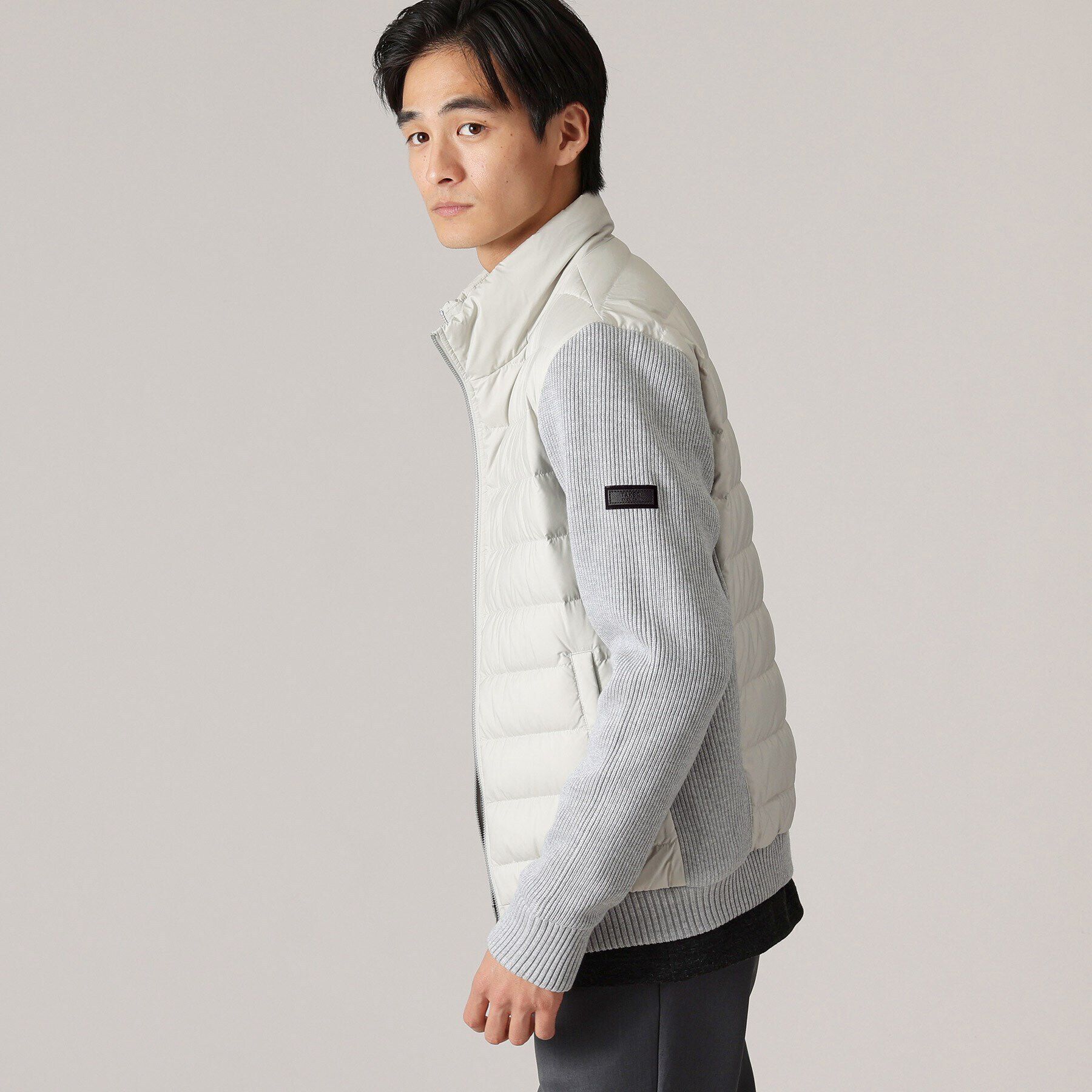 TAKEO KIKUCHI「【コンパクトダウン】ニットコンビ ダウンブルゾン」|ブルゾン・スタジャン|