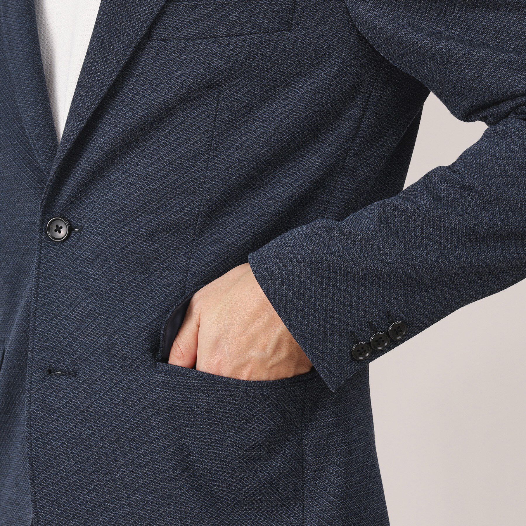 TAKEO KIKUCHI「メランジ ハニカム ストレッチ ジャケット」|テーラードジャケット|