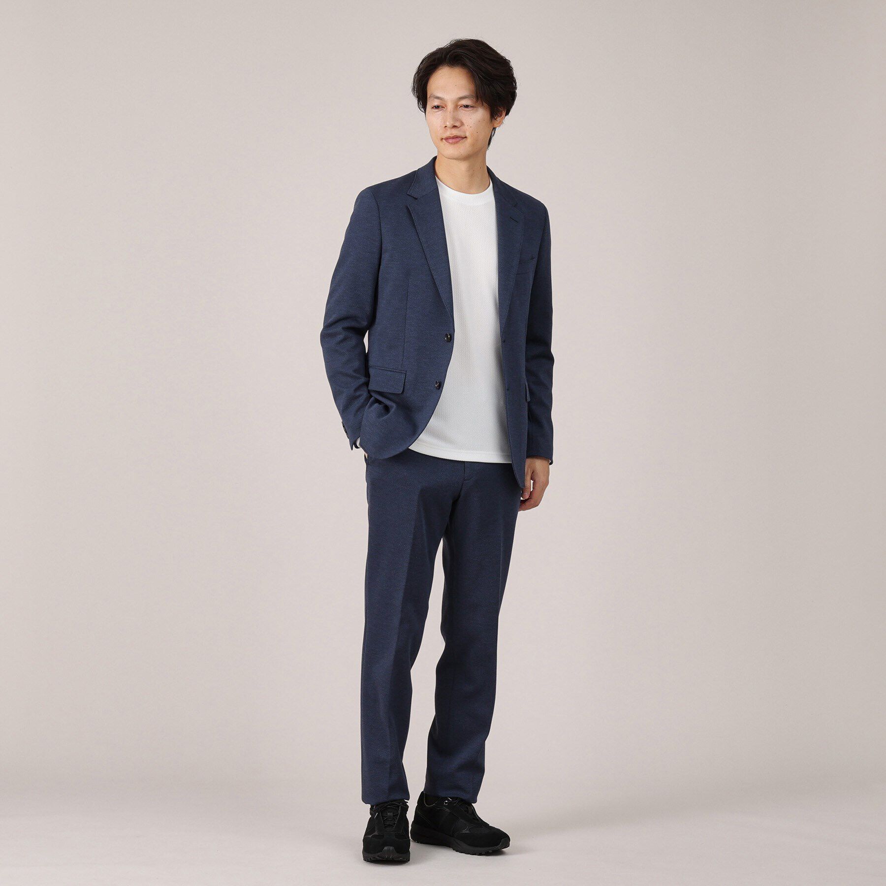 TAKEO KIKUCHI「メランジ ハニカム ストレッチ ジャケット」|テーラードジャケット|