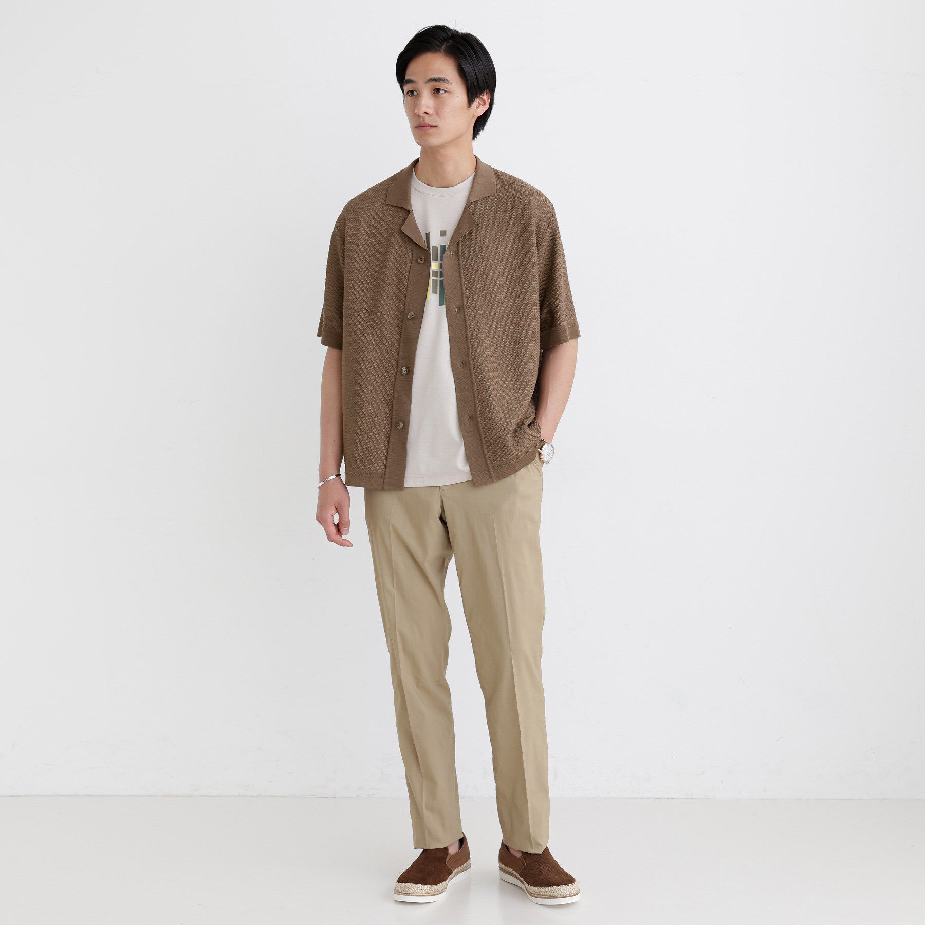 TAKEO KIKUCHI「ニットシャツ カーディガン」|カーディガン|