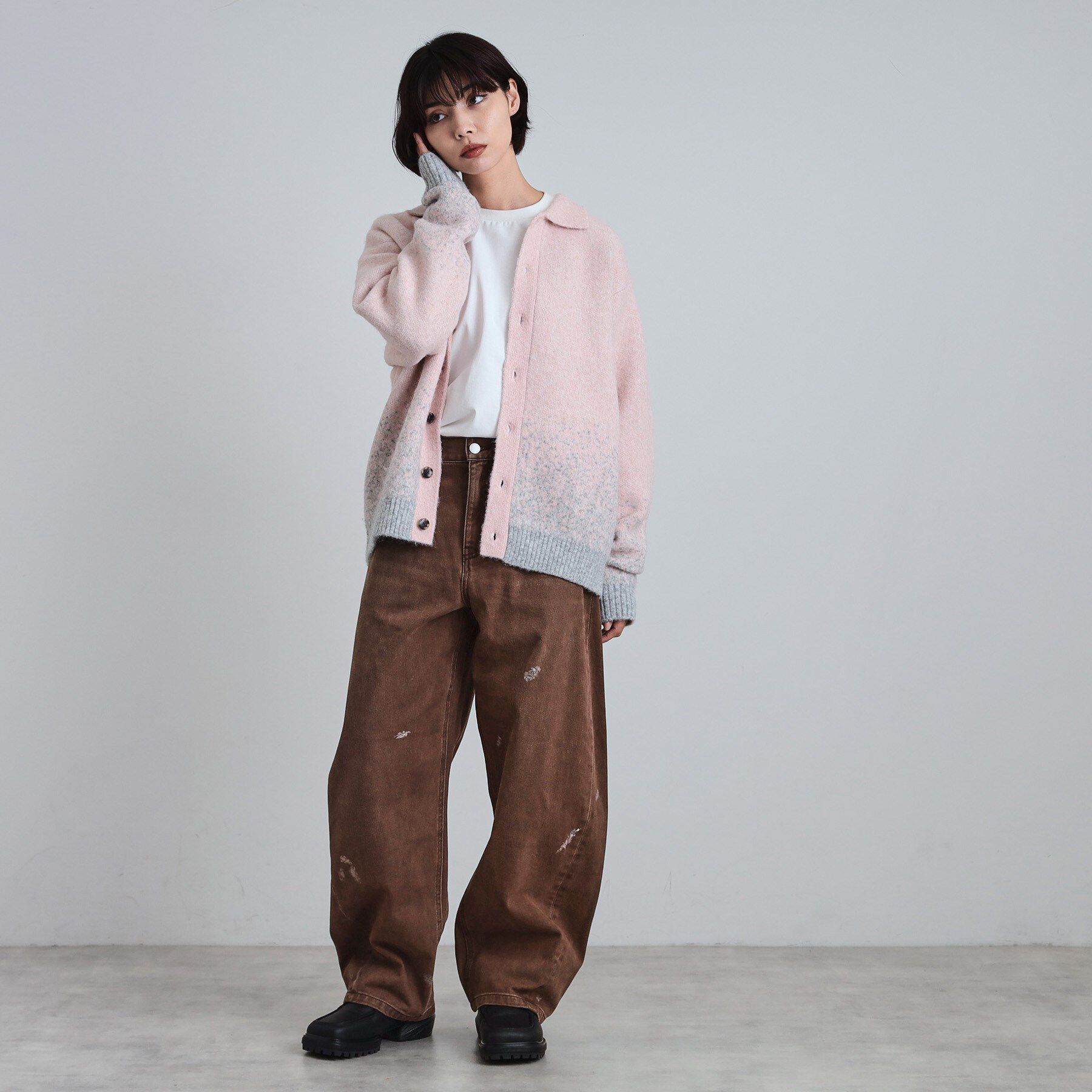 tk.TAKEO KIKUCHI「ミスティーシャギーカーディガン」|カーディガン|