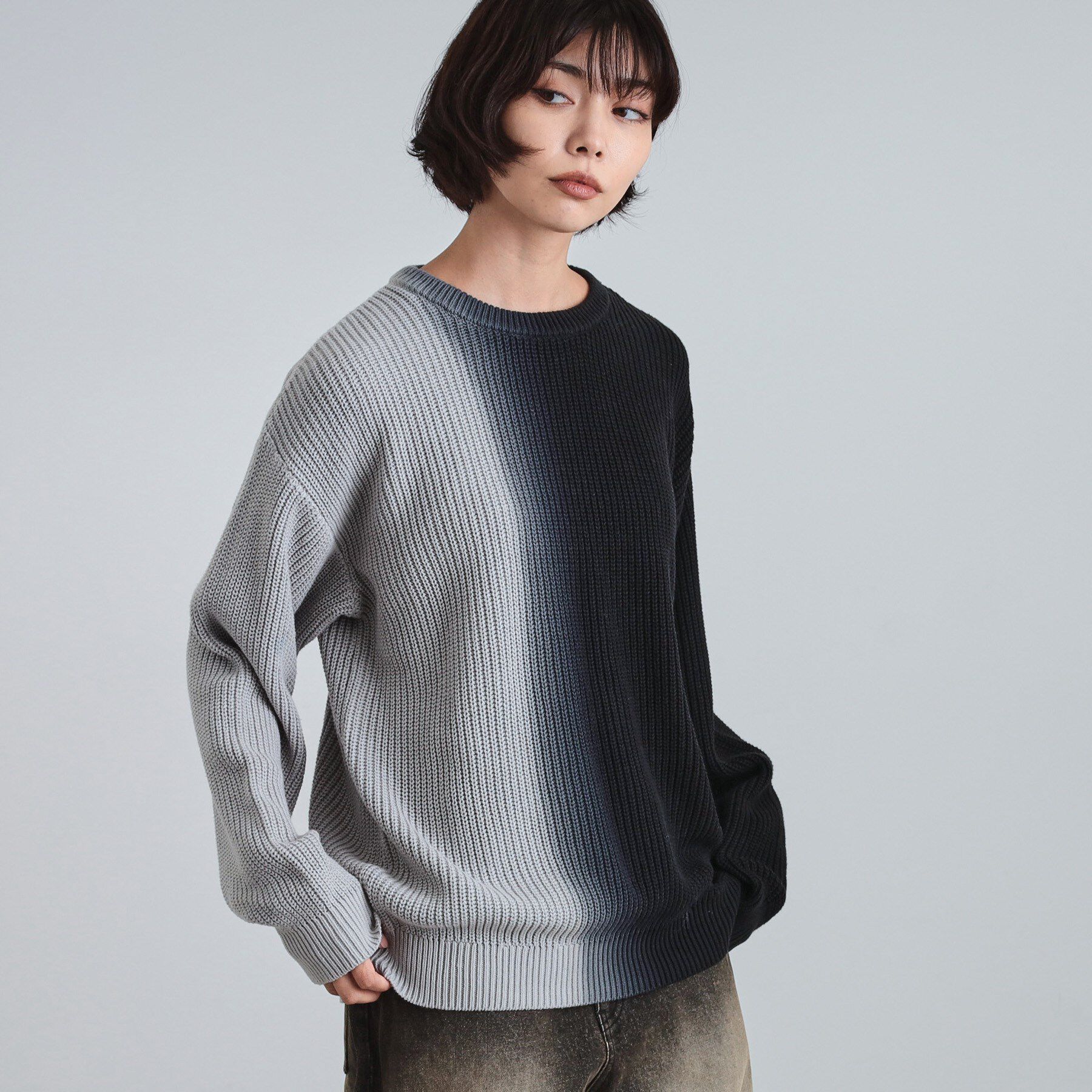 tk.TAKEO KIKUCHI「グラデダイニットプルオーバー」|ニット・セーター|