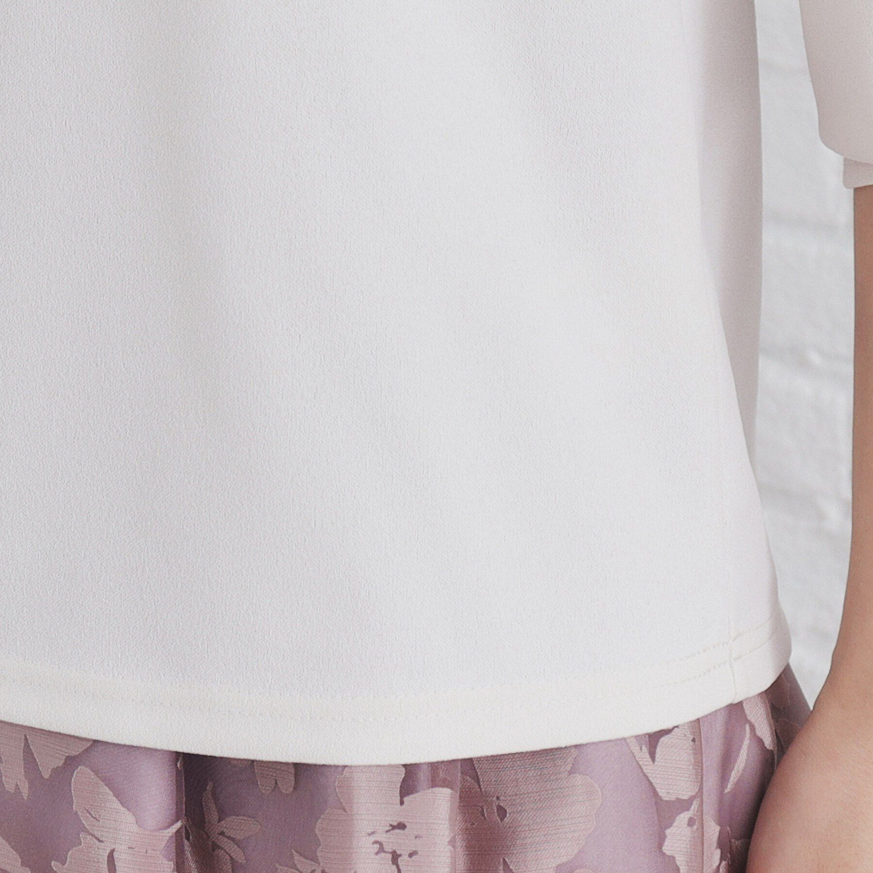 index「カットジョーゼットリボンスリーブトップス【洗濯機洗い可】」|Tシャツ・カットソー|