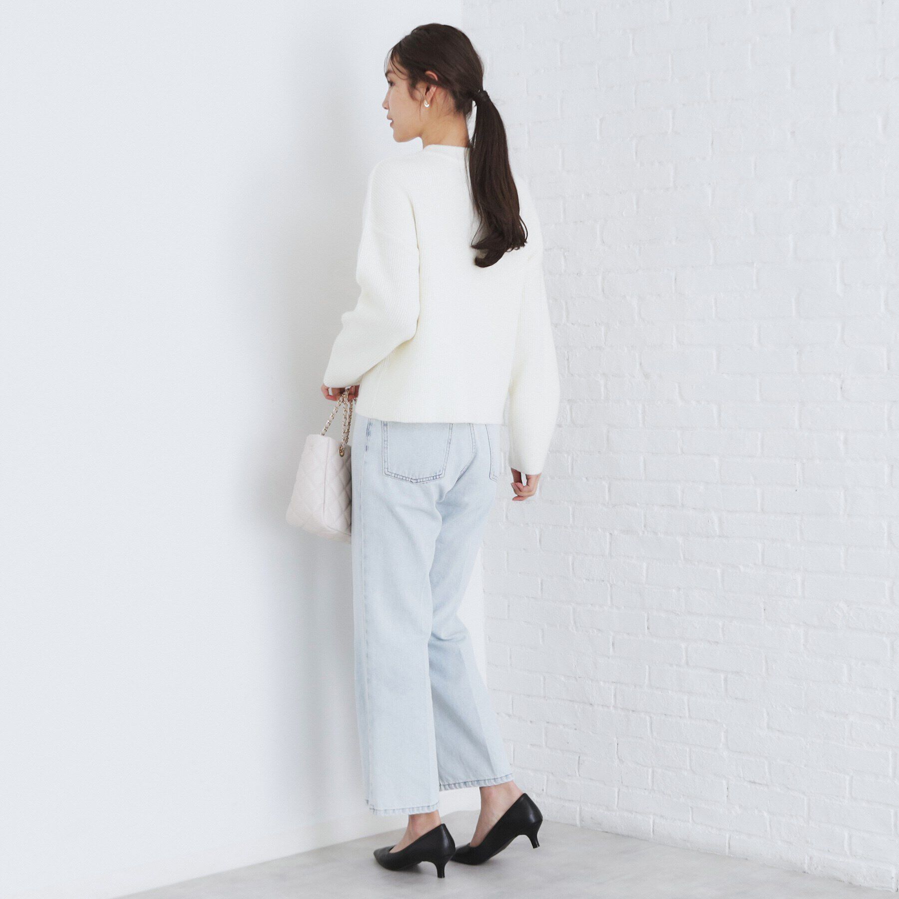 index「《6color/S-LLsize》片畦ハイネックニット【洗濯機洗い可】」|ニット・セーター|