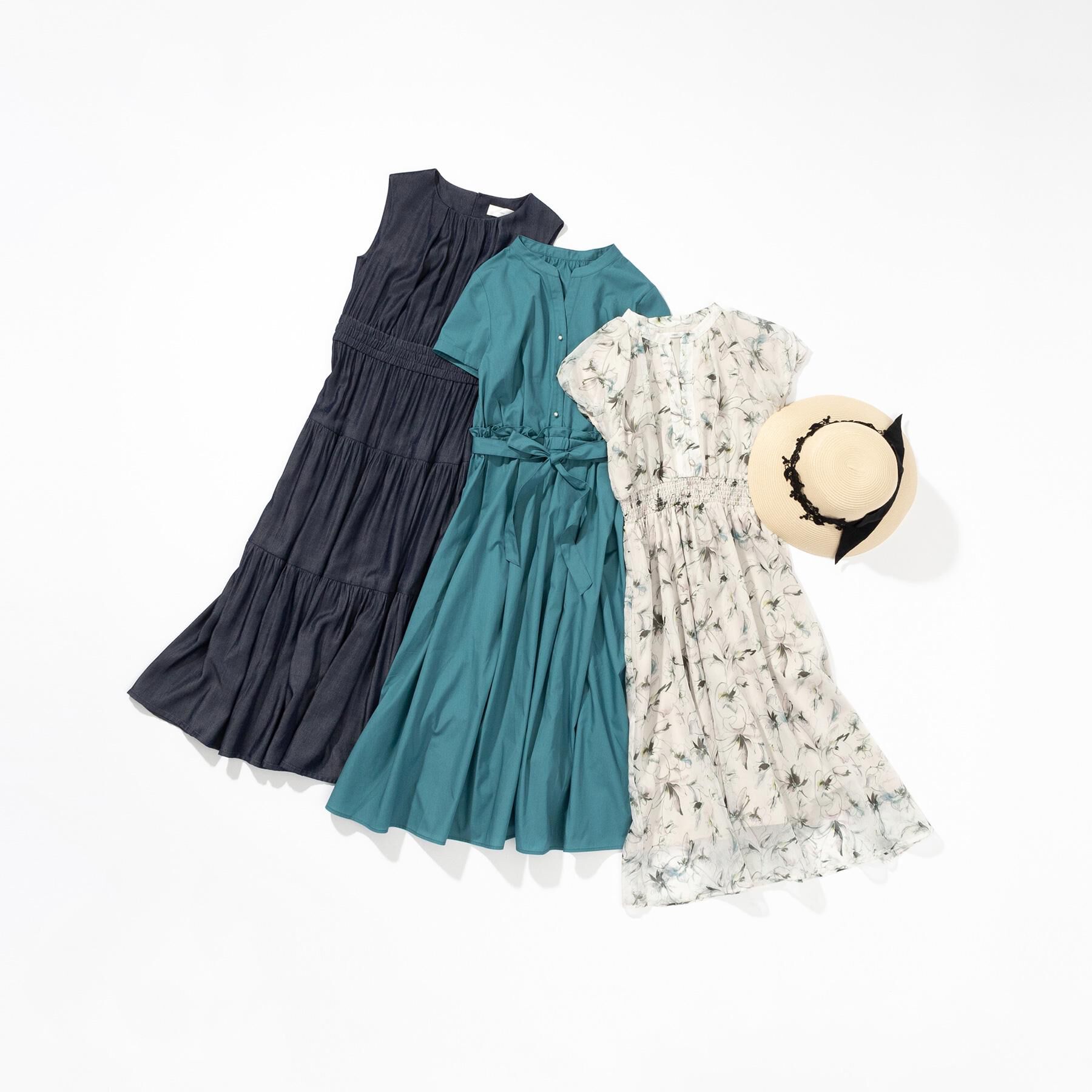 index「《andGIRL掲載》タックフレアワンピース【洗濯機洗い可/イージーアイロン】」|ワンピース|