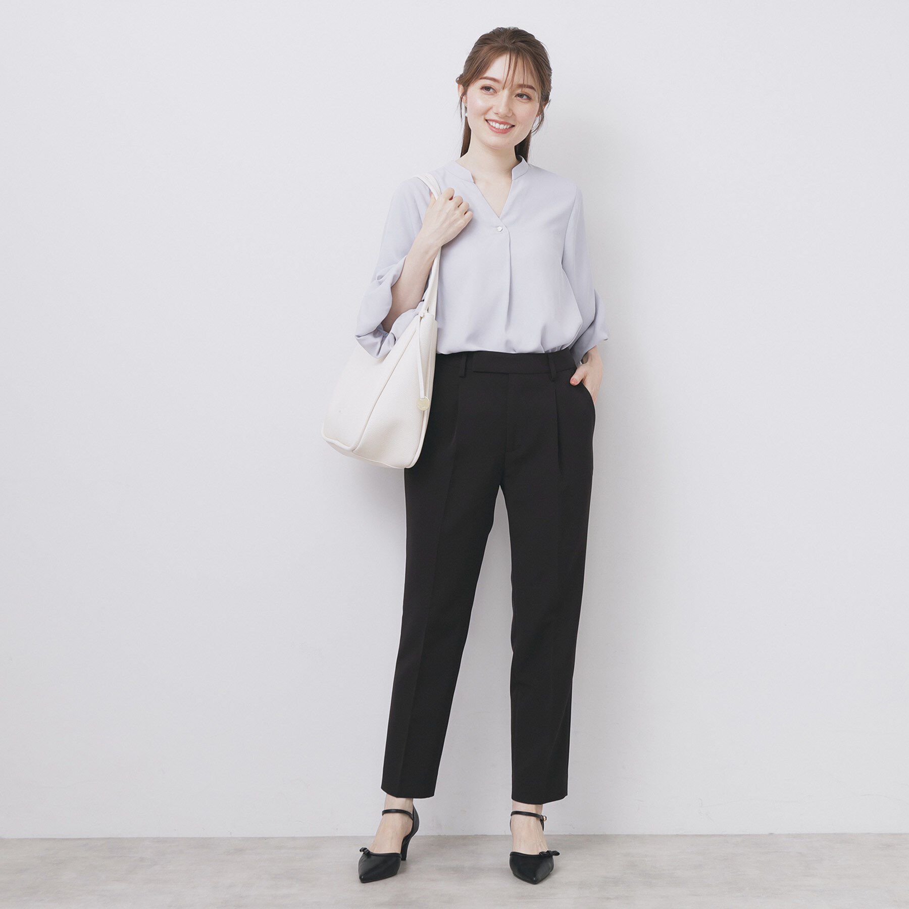 index「《XS-LLサイズ》ストレッチテーパードパンツ/セットアップ対応【洗濯機洗い可/イージーアイロン/防」|その他|