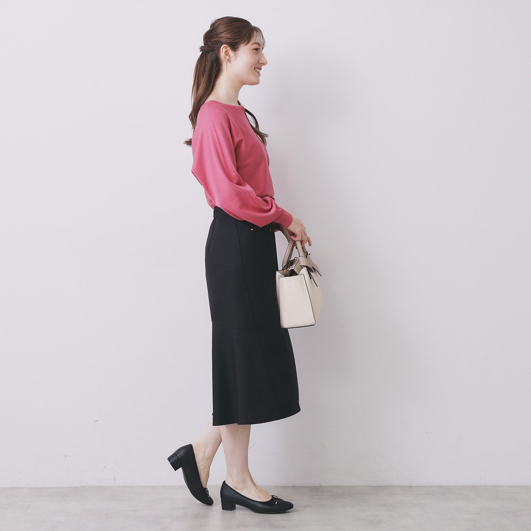 index「ビジューキーネックドルマンニット【洗濯機OK】」|ニット・セーター|