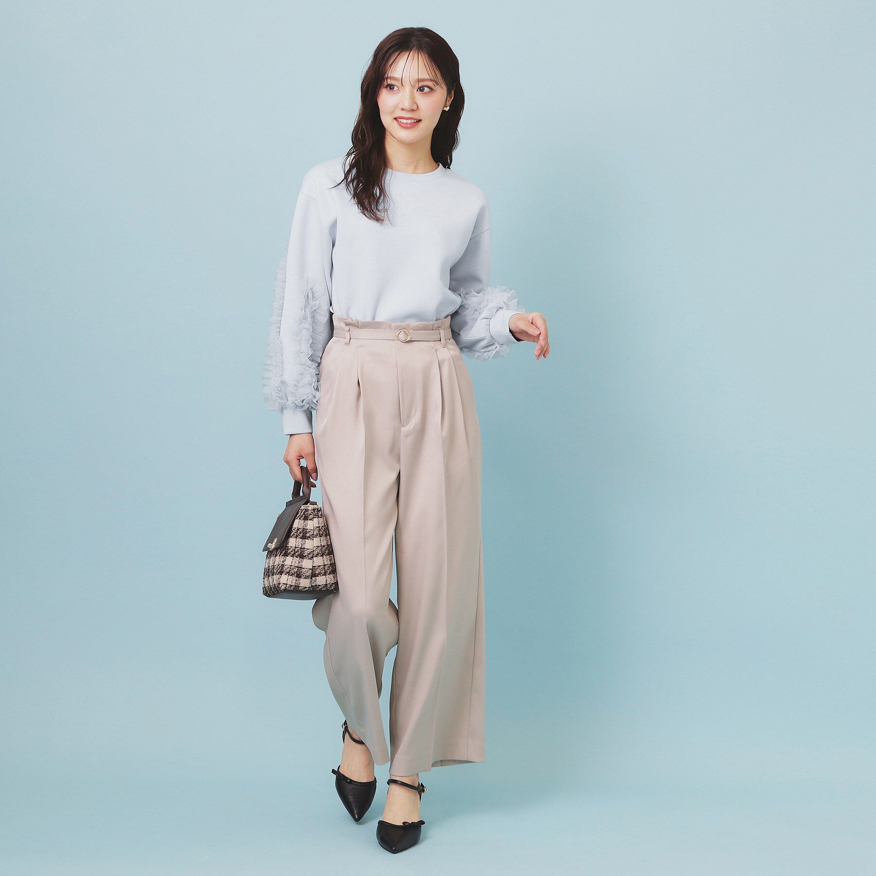 index「フリルスリーブトップス【洗濯機OK】」|Tシャツ・カットソー|