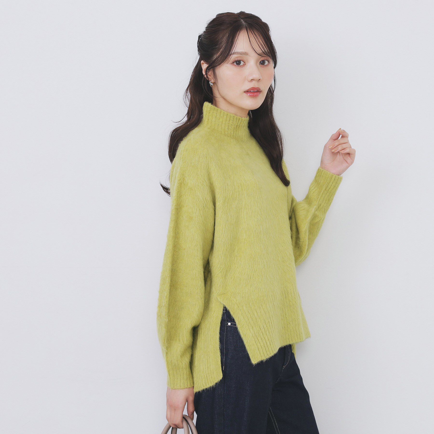 index「ハイネックパフニット【洗濯機OK】」|ニット・セーター|
