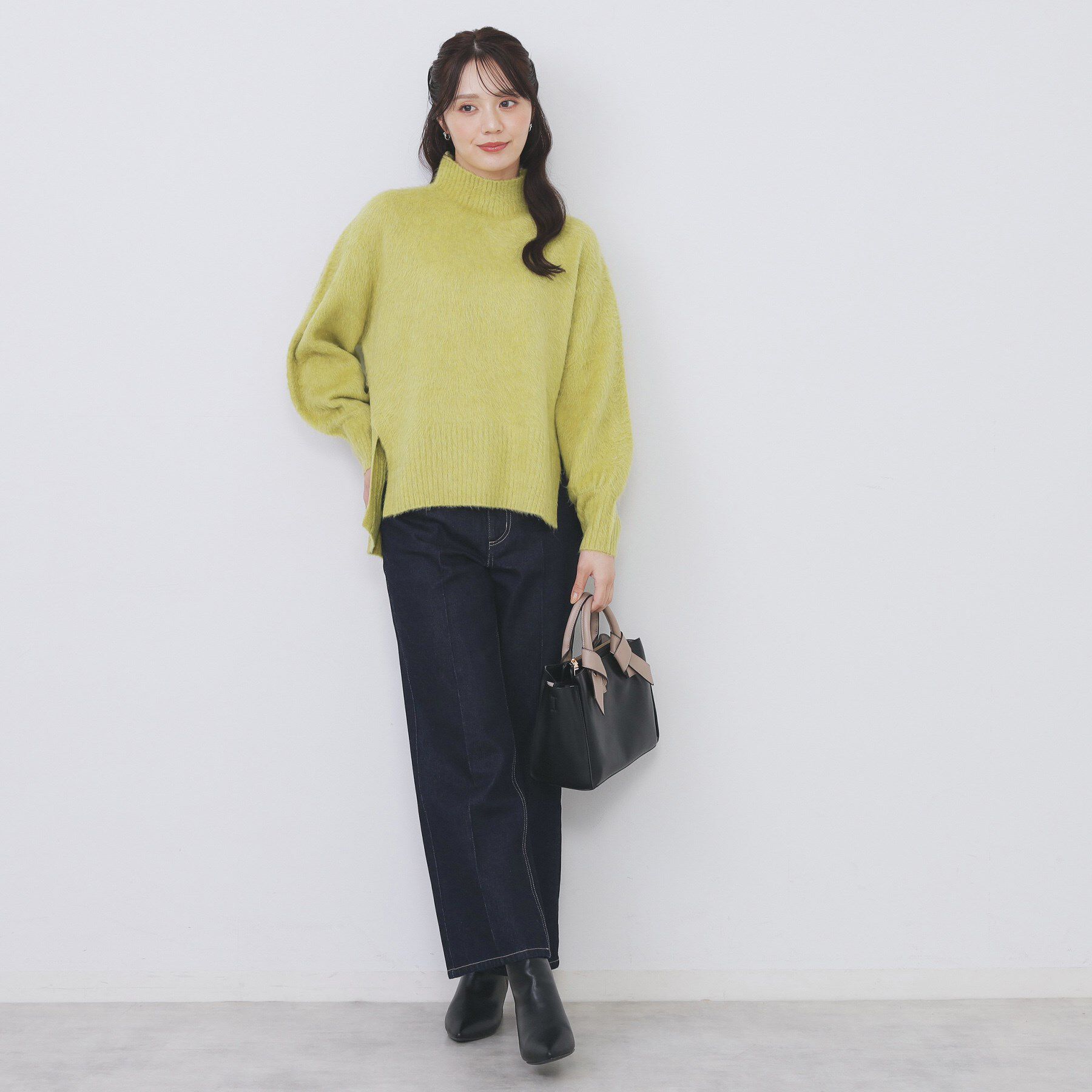 index「ハイネックパフニット【洗濯機OK】」|ニット・セーター|