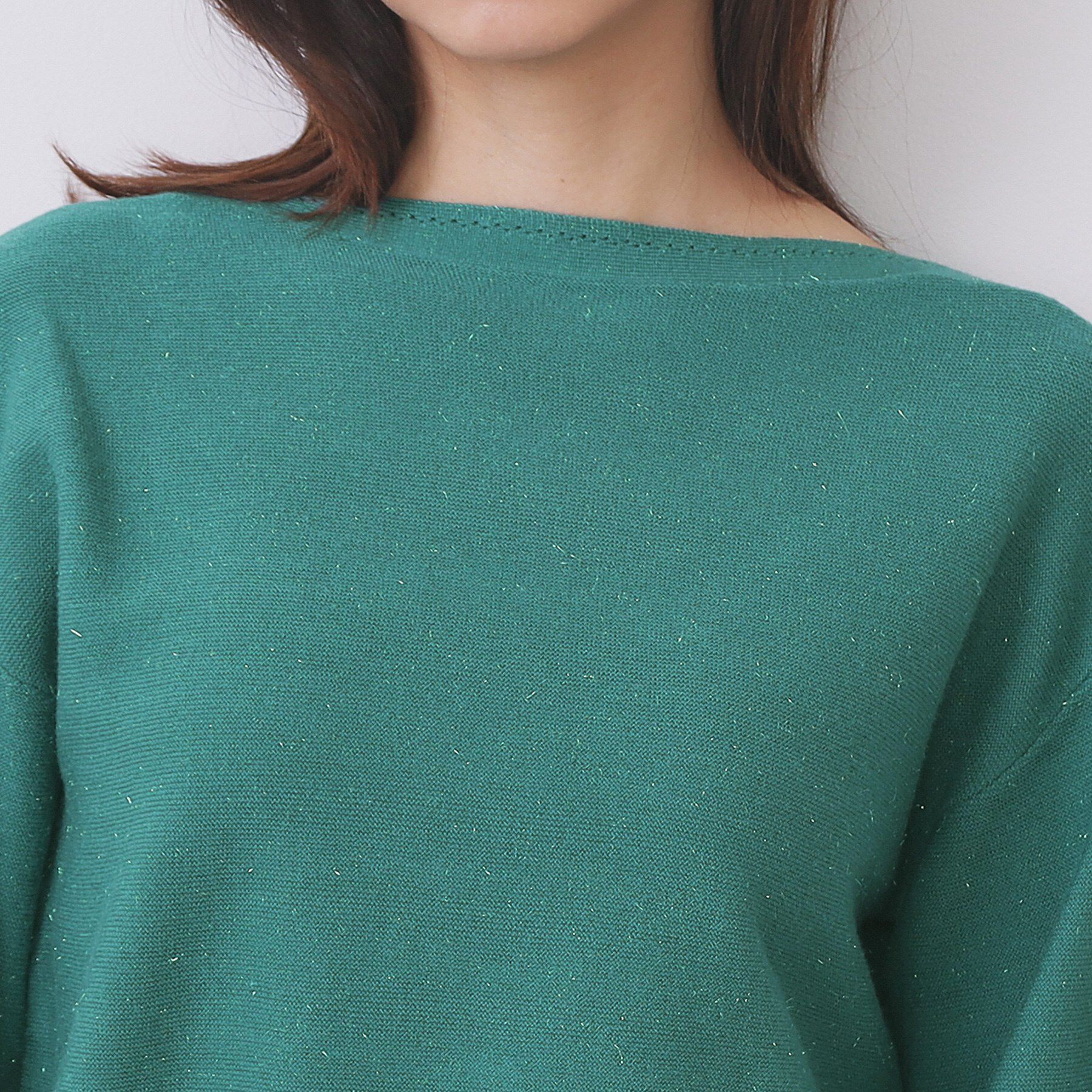 index「ラメガーター編みボートネックニット【洗濯機OK】《8col/XS～LL》」|ニット・セーター|