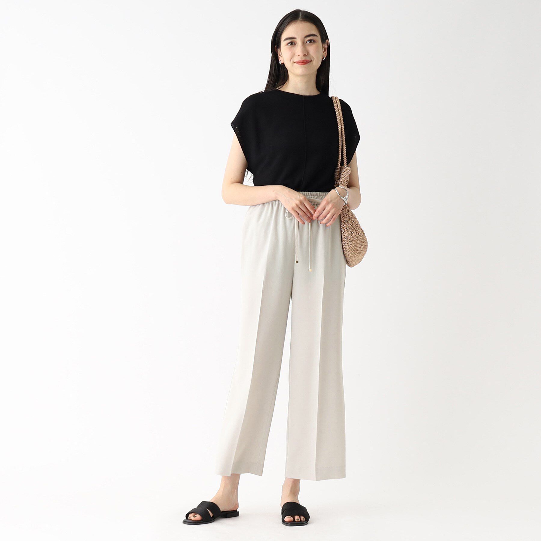 OPAQUE.CLIP「《トールサイズ有》セットアップ対応 イージーワイドパンツ【洗濯機洗い可/イージーケア/ストレッチ】」|その他|