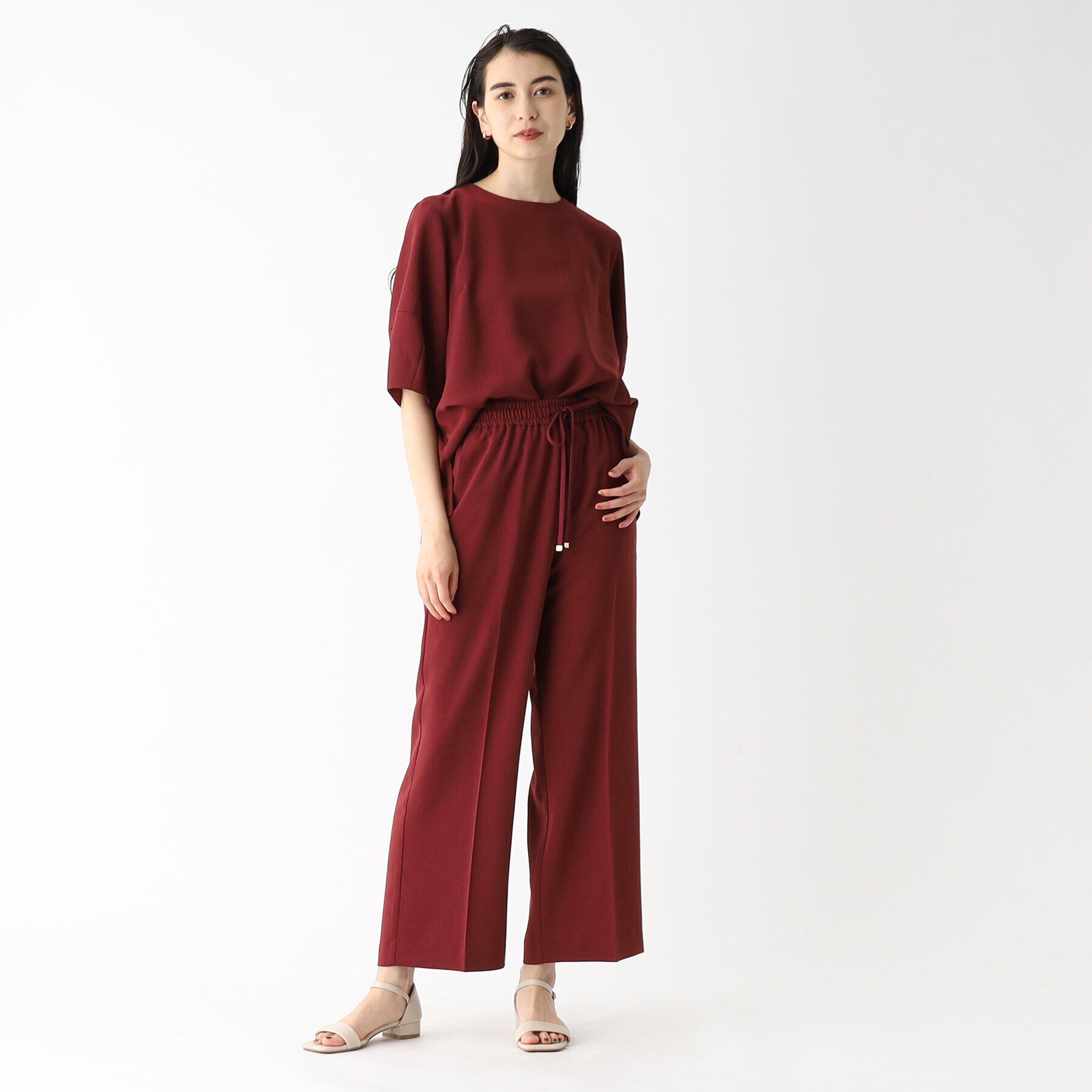 OPAQUE.CLIP「《トールサイズ有》セットアップ対応 イージーワイドパンツ【洗濯機洗い可/イージーケア/ストレッチ】」|その他|