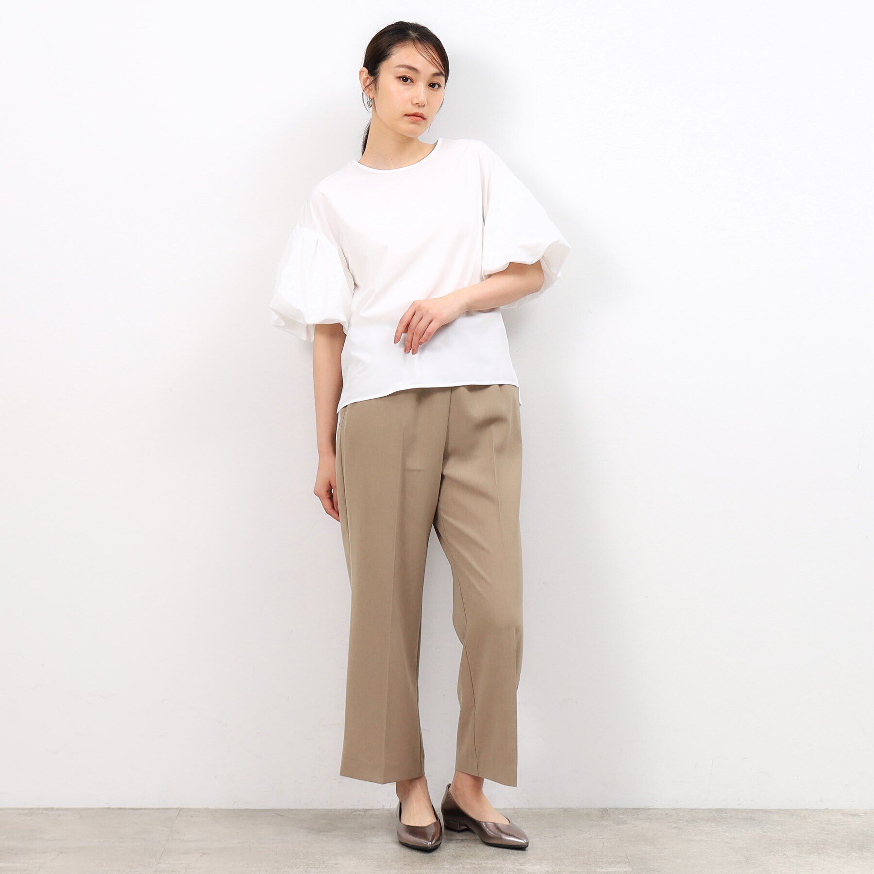 OPAQUE.CLIP「バルーンスリーブブラウス【洗濯機洗い可】」|シャツ・ブラウス|