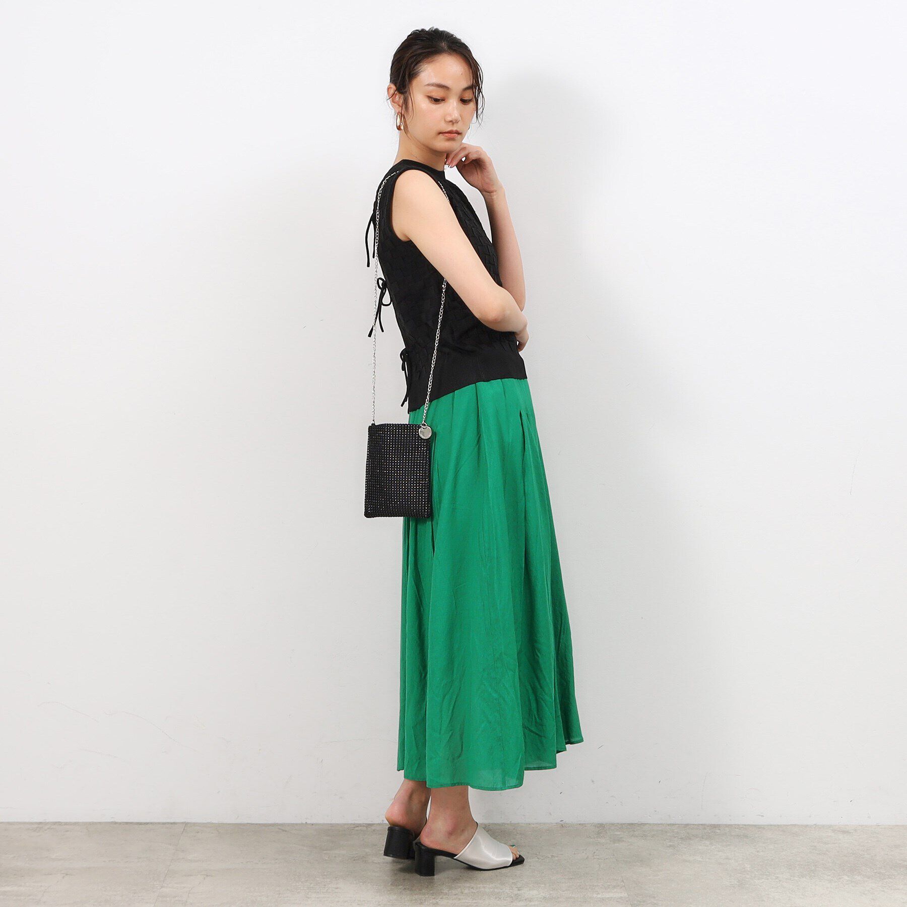 OPAQUE.CLIP「ラインストーン調シャイニーミニショルダーバッグ」|ショルダー・メッセンジャー|