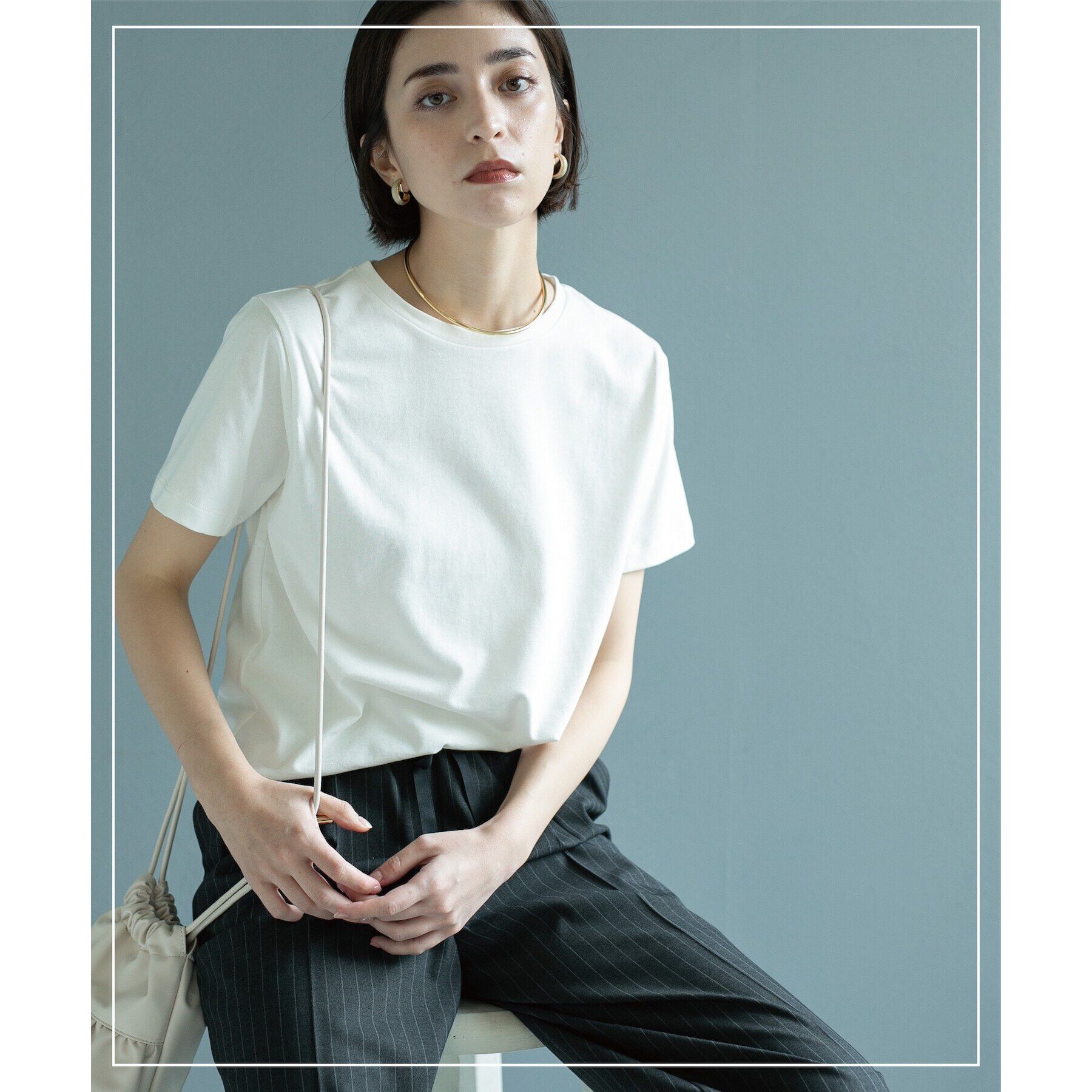 OPAQUE.CLIP「ベーシックTシャツ【接触冷感／UVケア／汗染み防止】」|Tシャツ・カットソー|