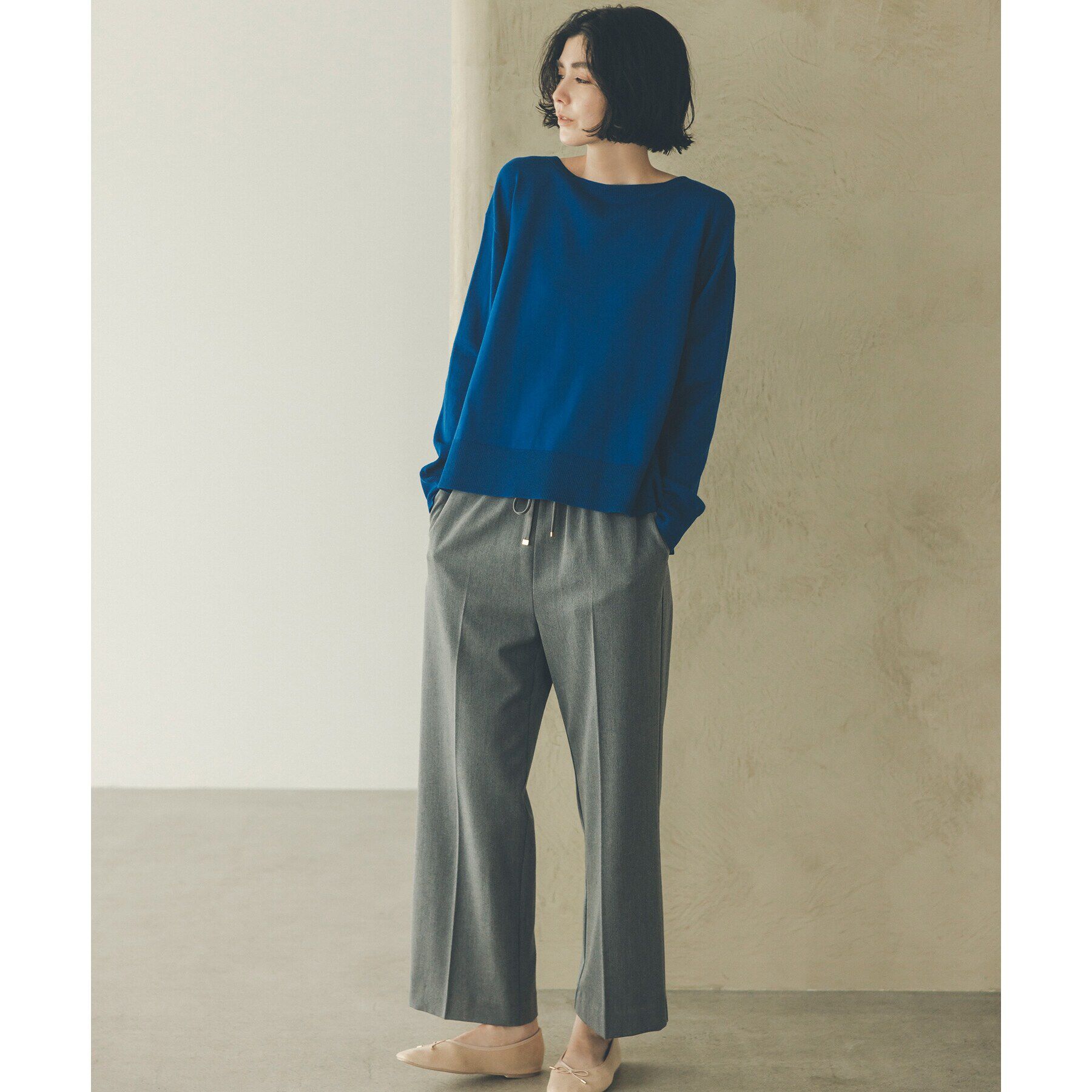 OPAQUE.CLIP「《S-LLsize/6color》ボートネックニット／FILIVIVI・フィルビビ【洗濯機洗い可】」|ニット・セーター|