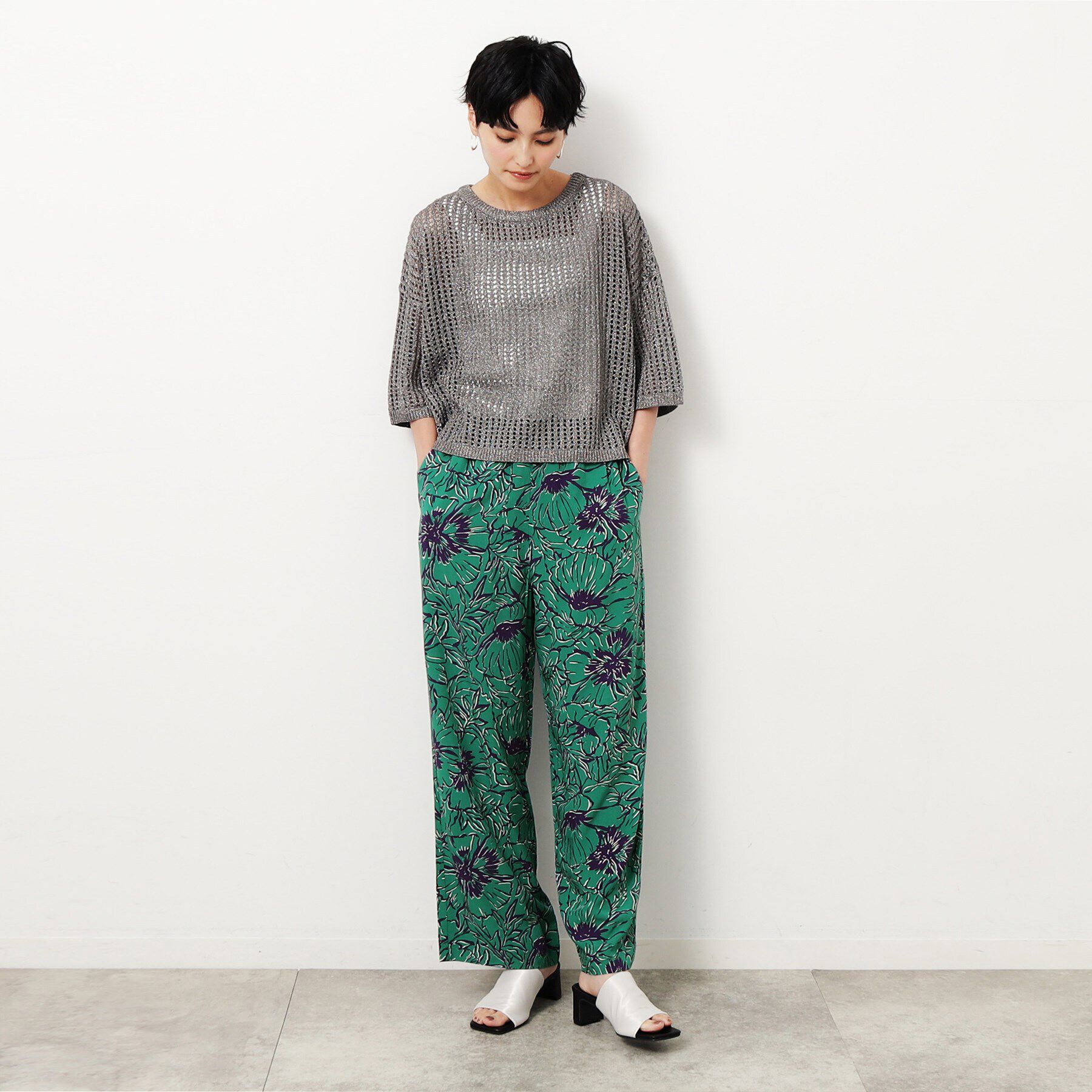 OPAQUE.CLIP「フラワービックプリントイージーパンツ【洗える】」|その他|