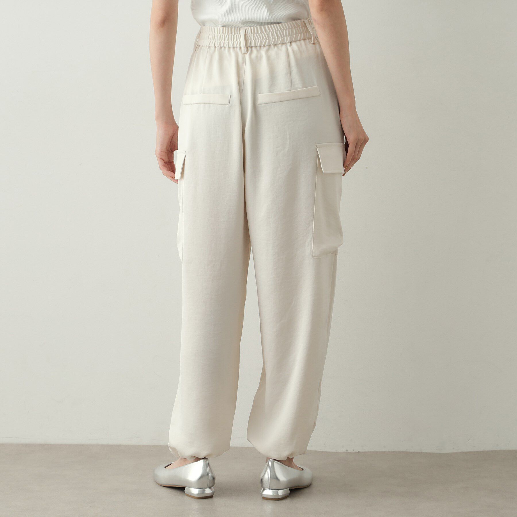 OPAQUE.CLIP「サテンイージーカーゴパンツ【洗濯機洗い可】」|その他|