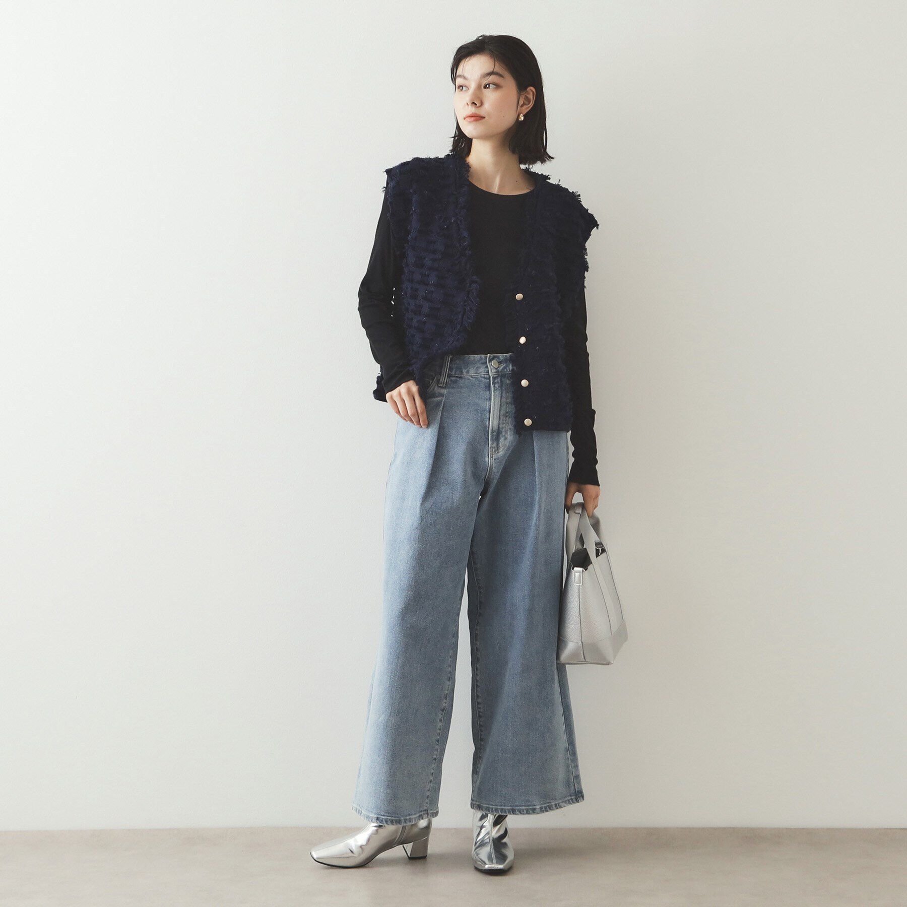 OPAQUE.CLIP「シアーコットン クルーネックカットソー【洗濯機洗い可】」|Tシャツ・カットソー|