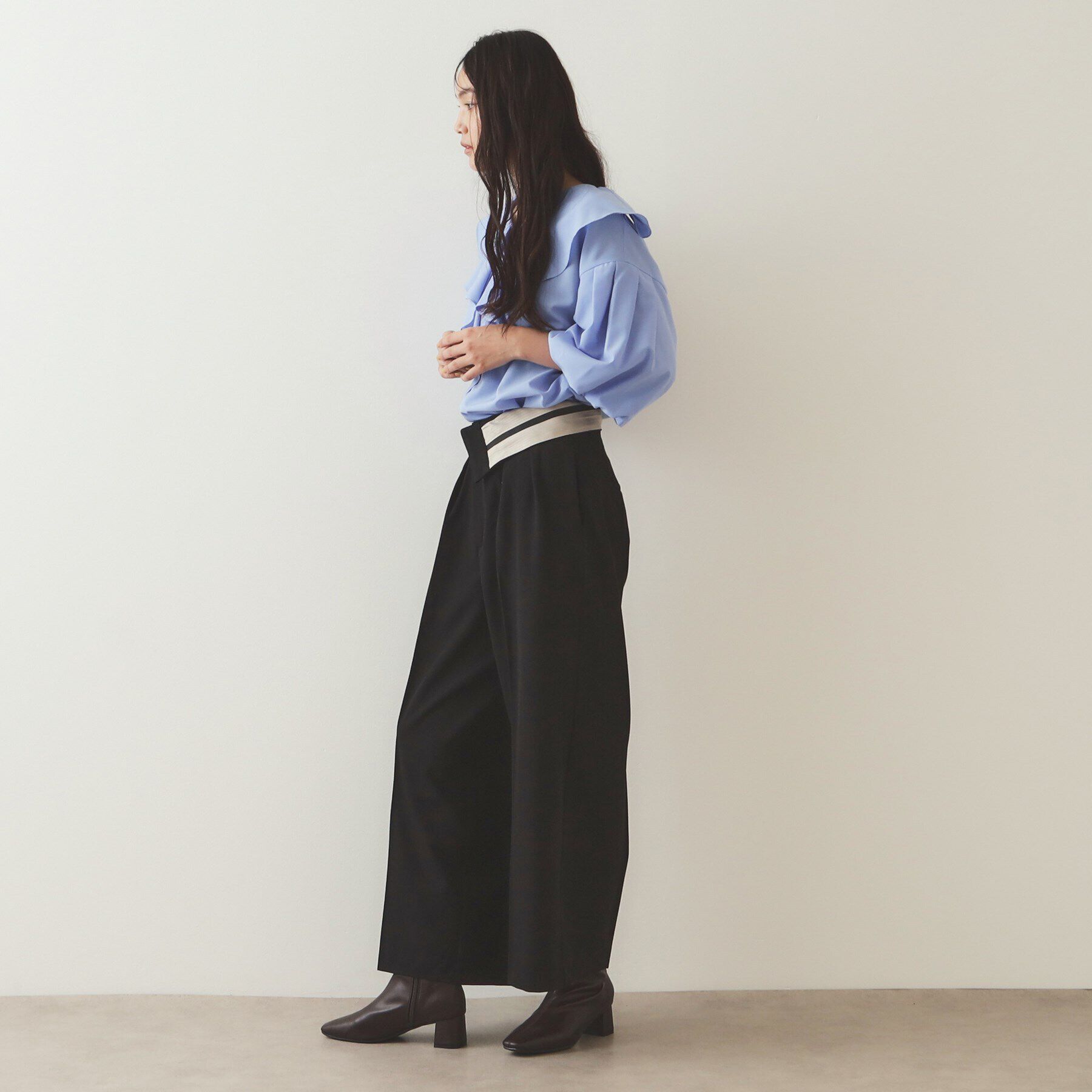 OPAQUE.CLIP「マーベルトデザイン タックワイドパンツ【洗濯機洗い可】」|その他|