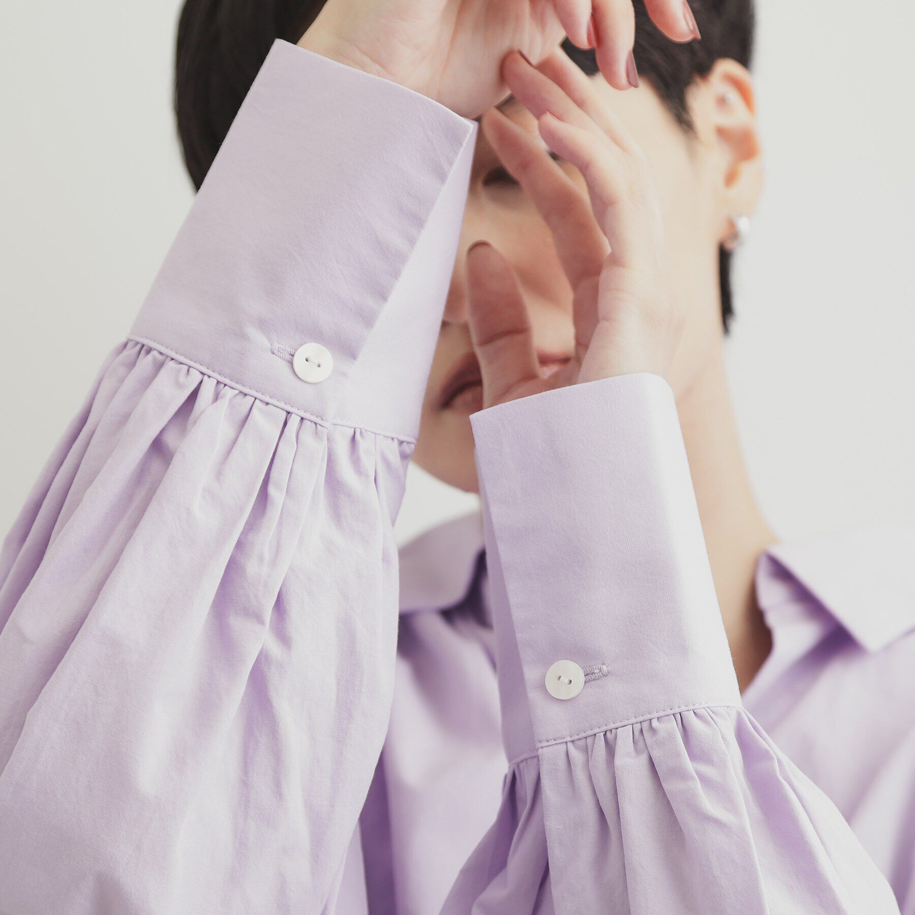 OPAQUE.CLIP「裾バルーンスキッパーシャツ【洗濯機洗い可】」|シャツ・ブラウス|