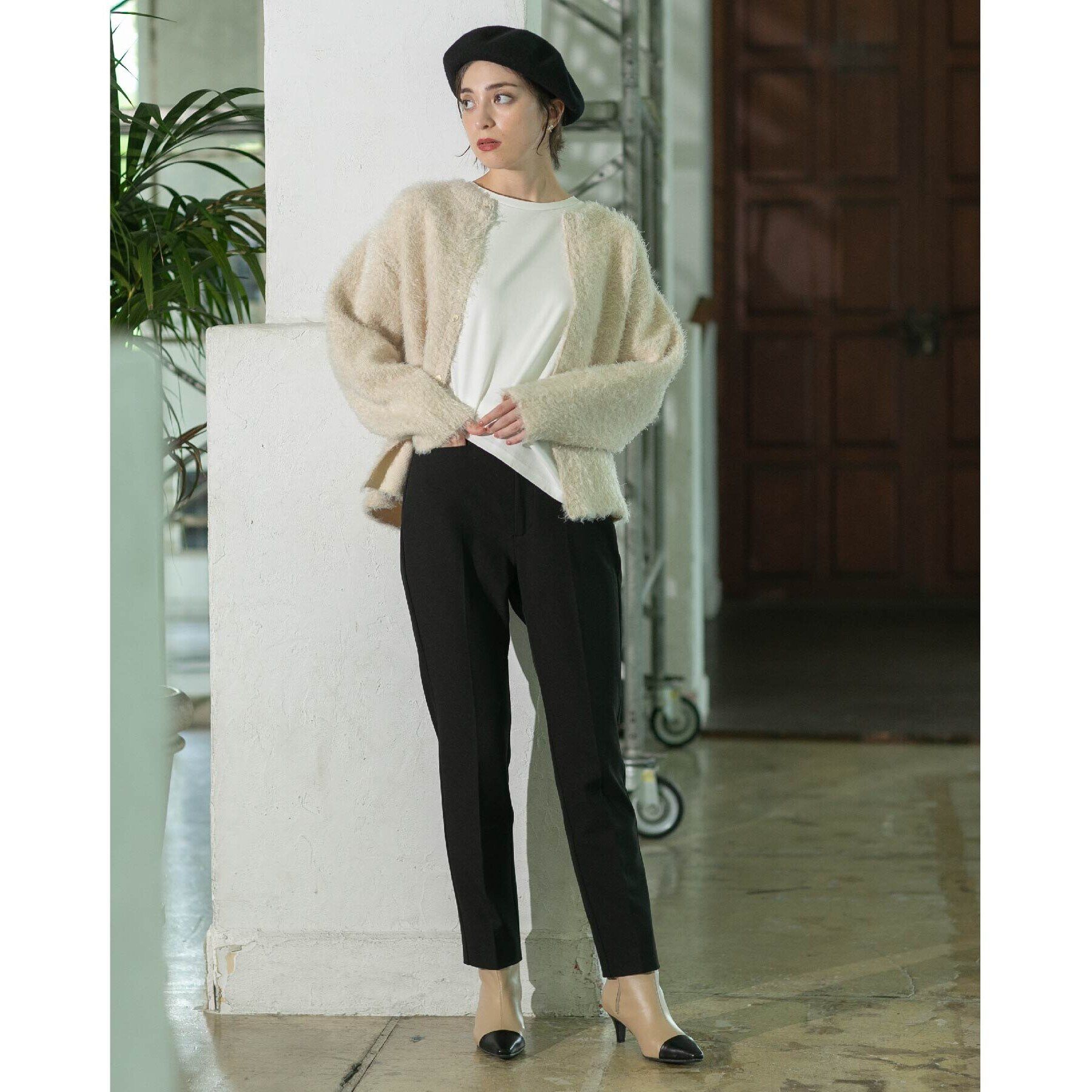 OPAQUE.CLIP「《SS-LLsize》着丈が選べる！裏起毛ストレッチスティックパンツ【蓄熱素材/洗濯機洗い可】」|その他|