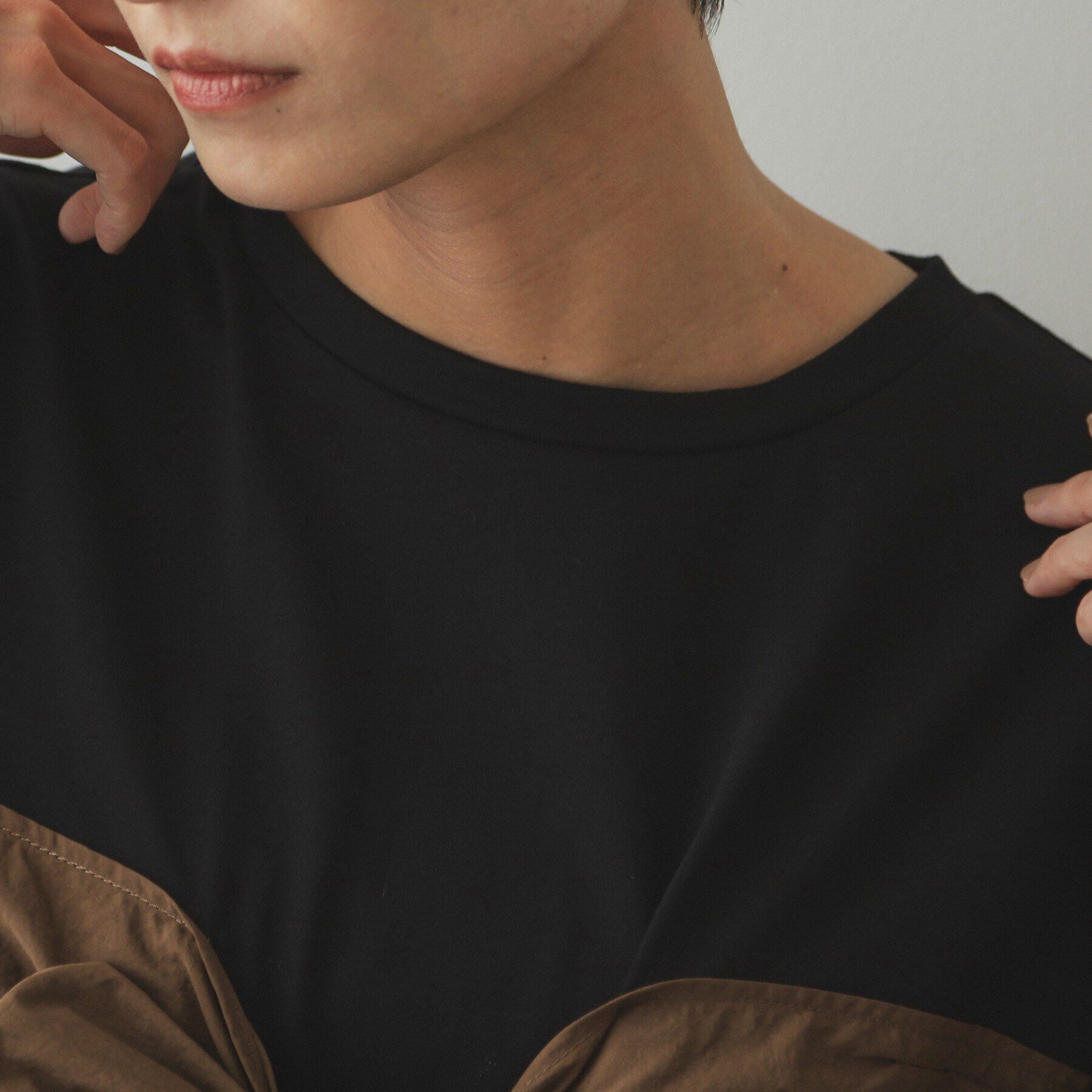 OPAQUE.CLIP「リボンビスチェ ドッキングカットソー【洗濯機洗い可】」|Tシャツ・カットソー|