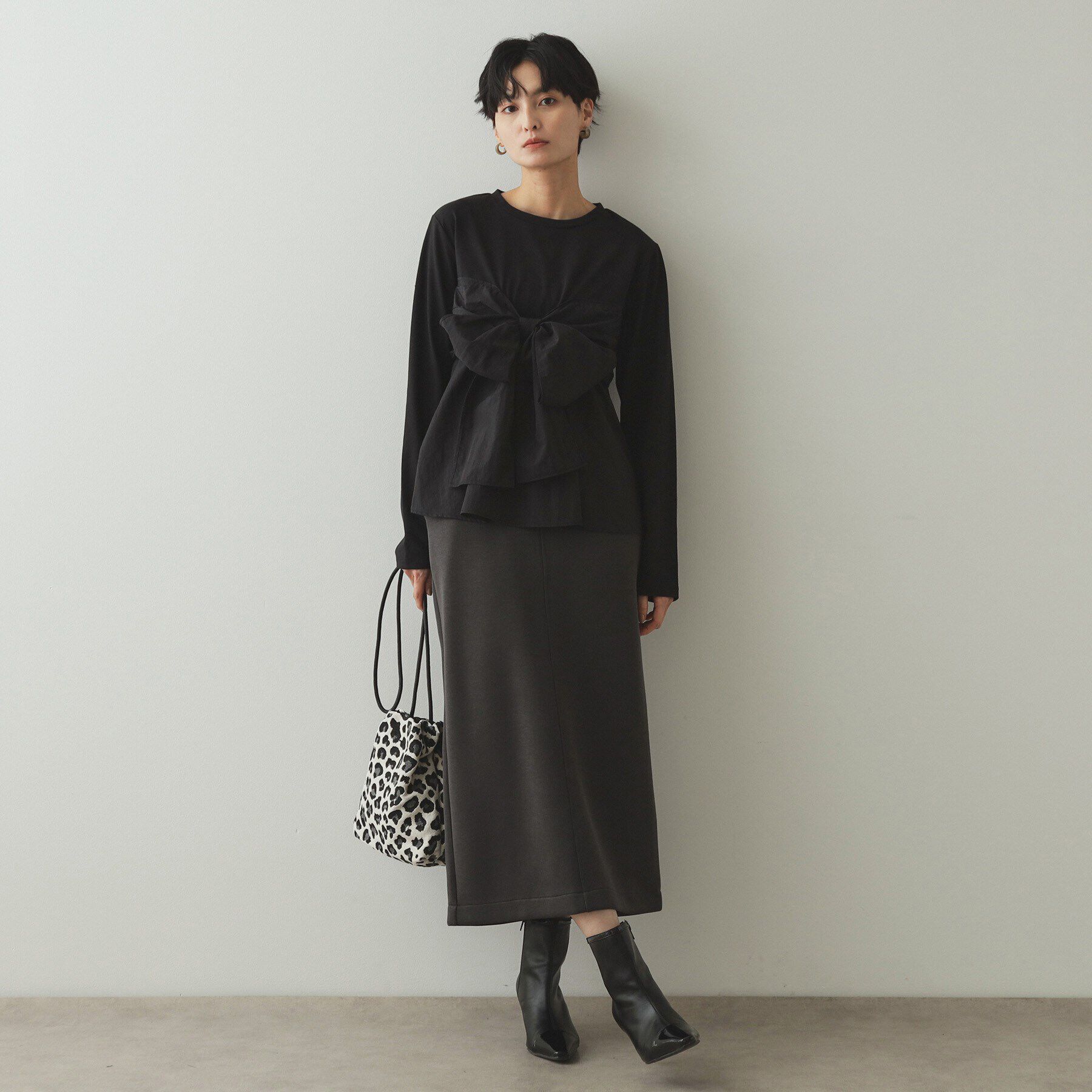 OPAQUE.CLIP「イージーナロースカート/セットアップ対応【洗濯機洗い可】」|スカート|