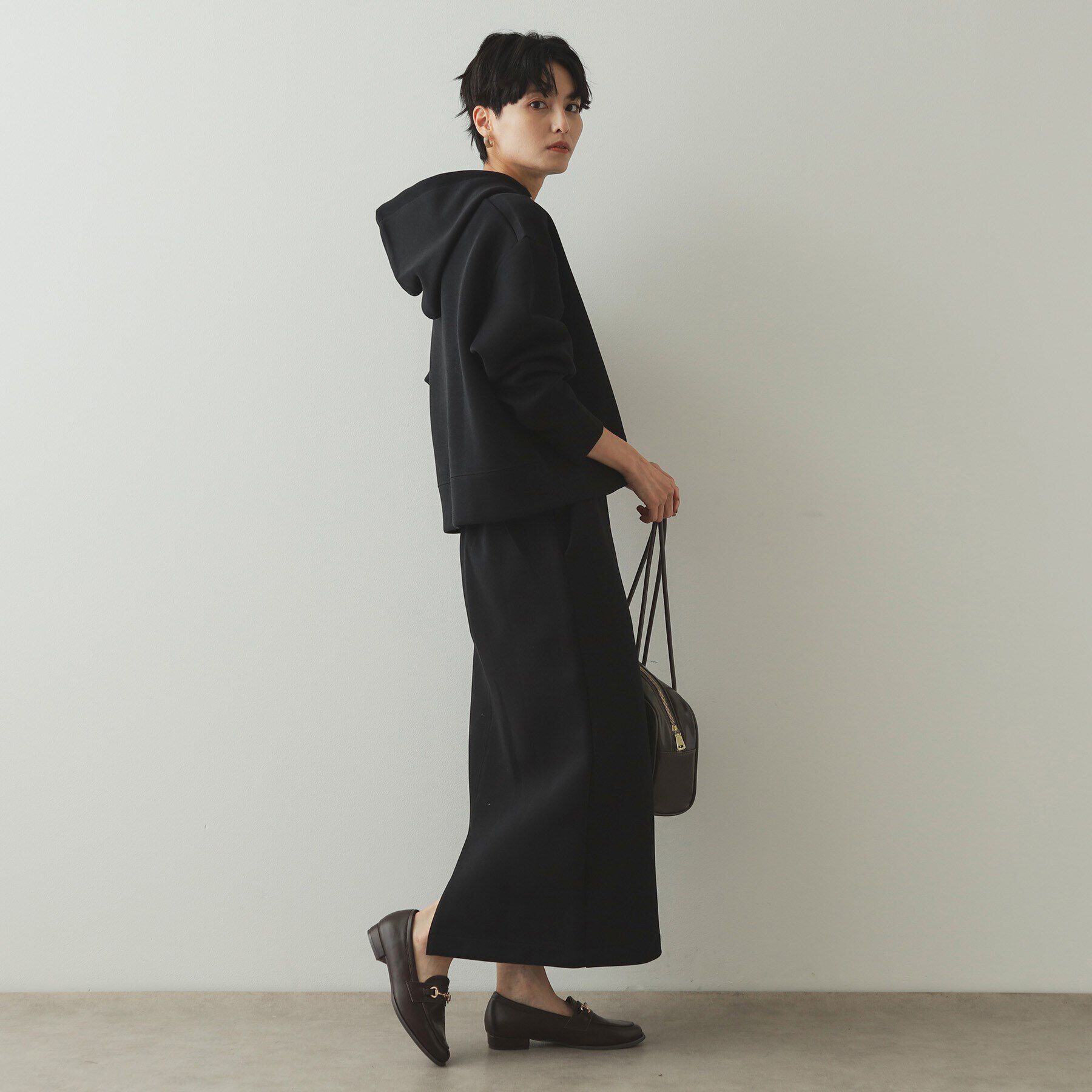 OPAQUE.CLIP「イージーナロースカート/セットアップ対応【洗濯機洗い可】」|スカート|